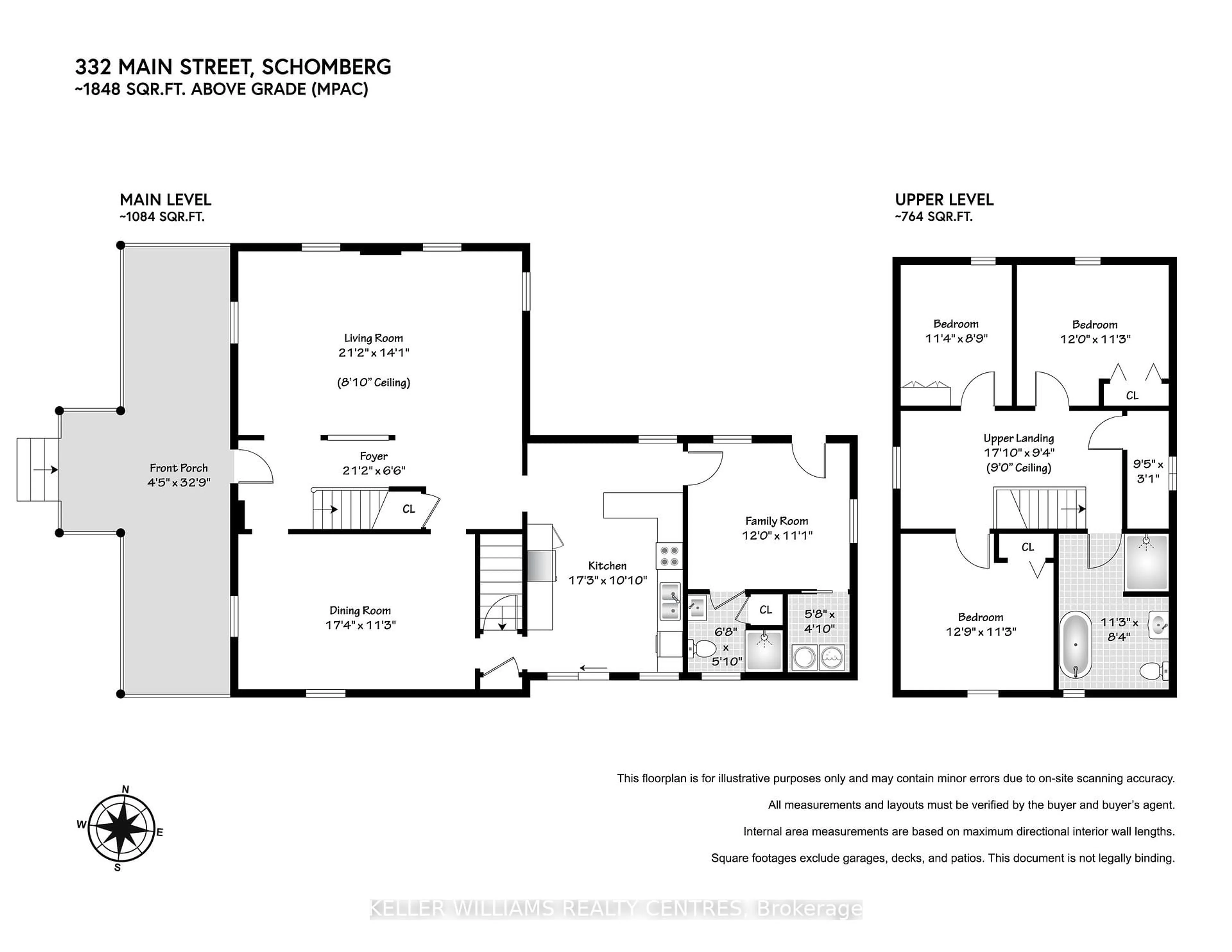 Floor plan for 332 Main St, King Ontario L0G 1T0