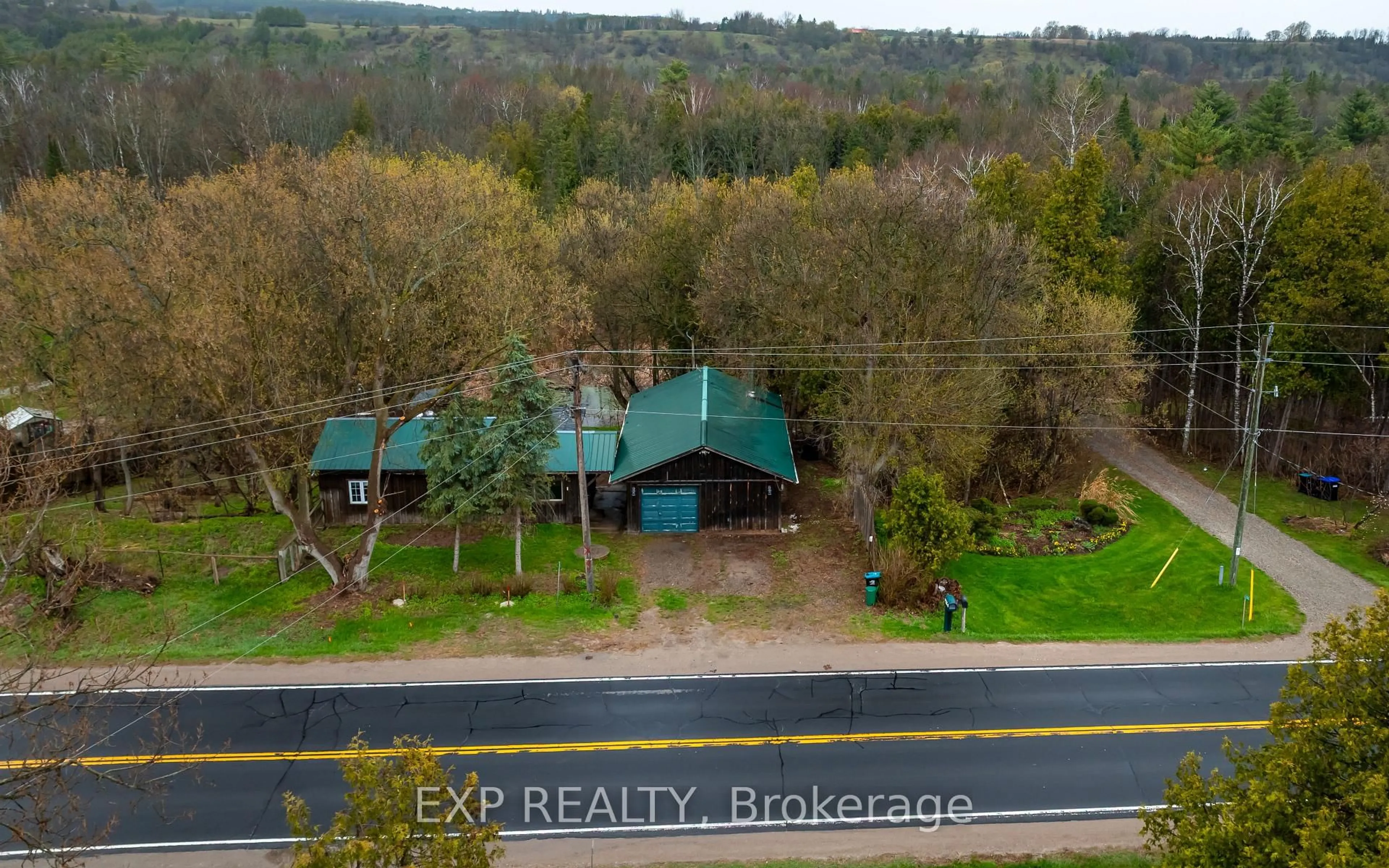 A pic from outside/outdoor area/front of a property/back of a property/a pic from drone, unknown for 9254 County 1, Adjala-Tosorontio Ontario L0N 1P0