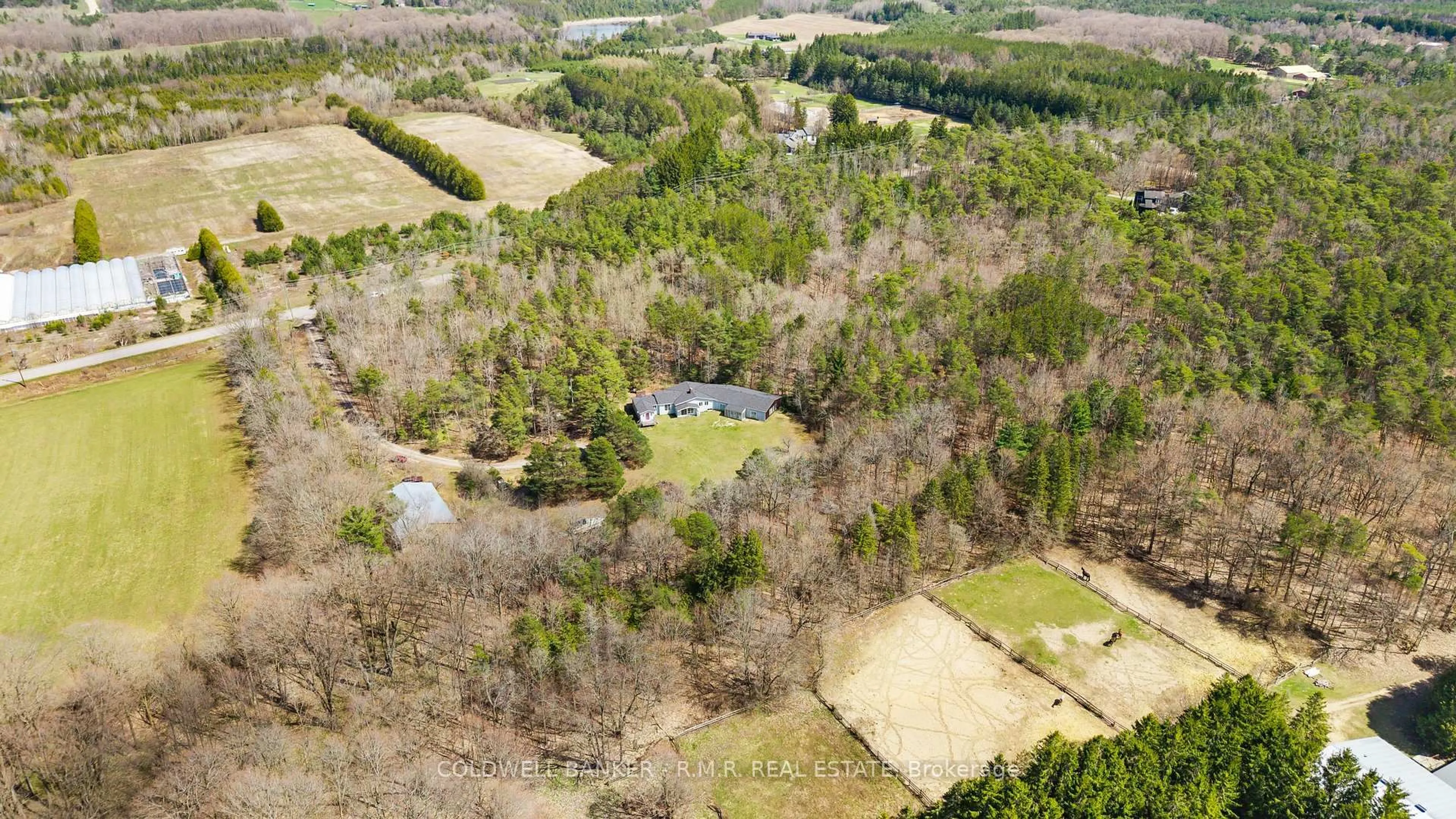 A pic from outside/outdoor area/front of a property/back of a property/a pic from drone, forest/trees view for 6200 Concession 4 Rd, Uxbridge Ontario L0C 1A0
