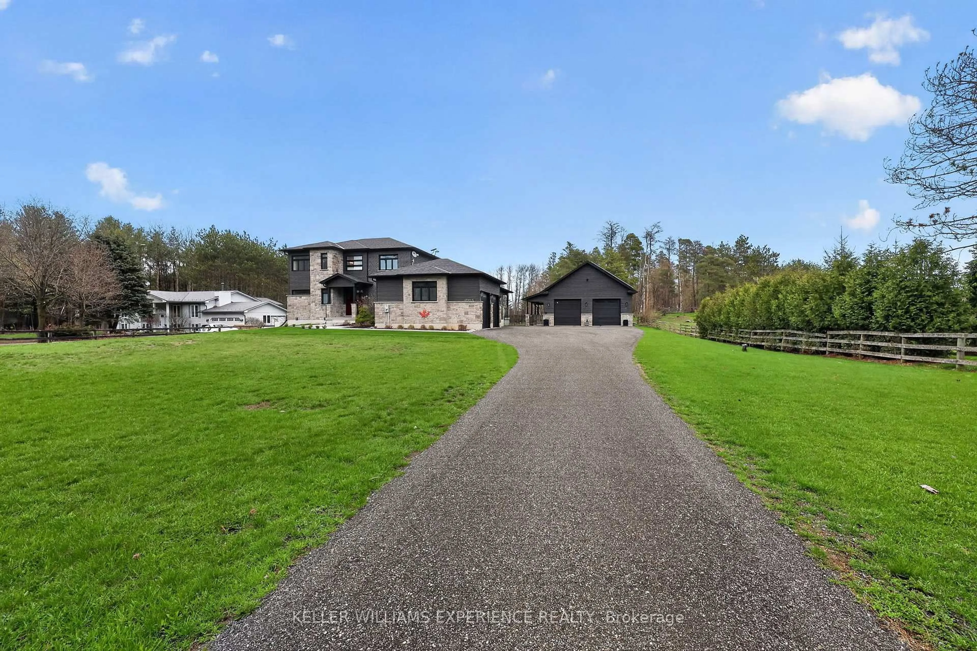 A pic from outside/outdoor area/front of a property/back of a property/a pic from drone, unknown for 7801 5th Line, Essa Ontario L3W 0S7