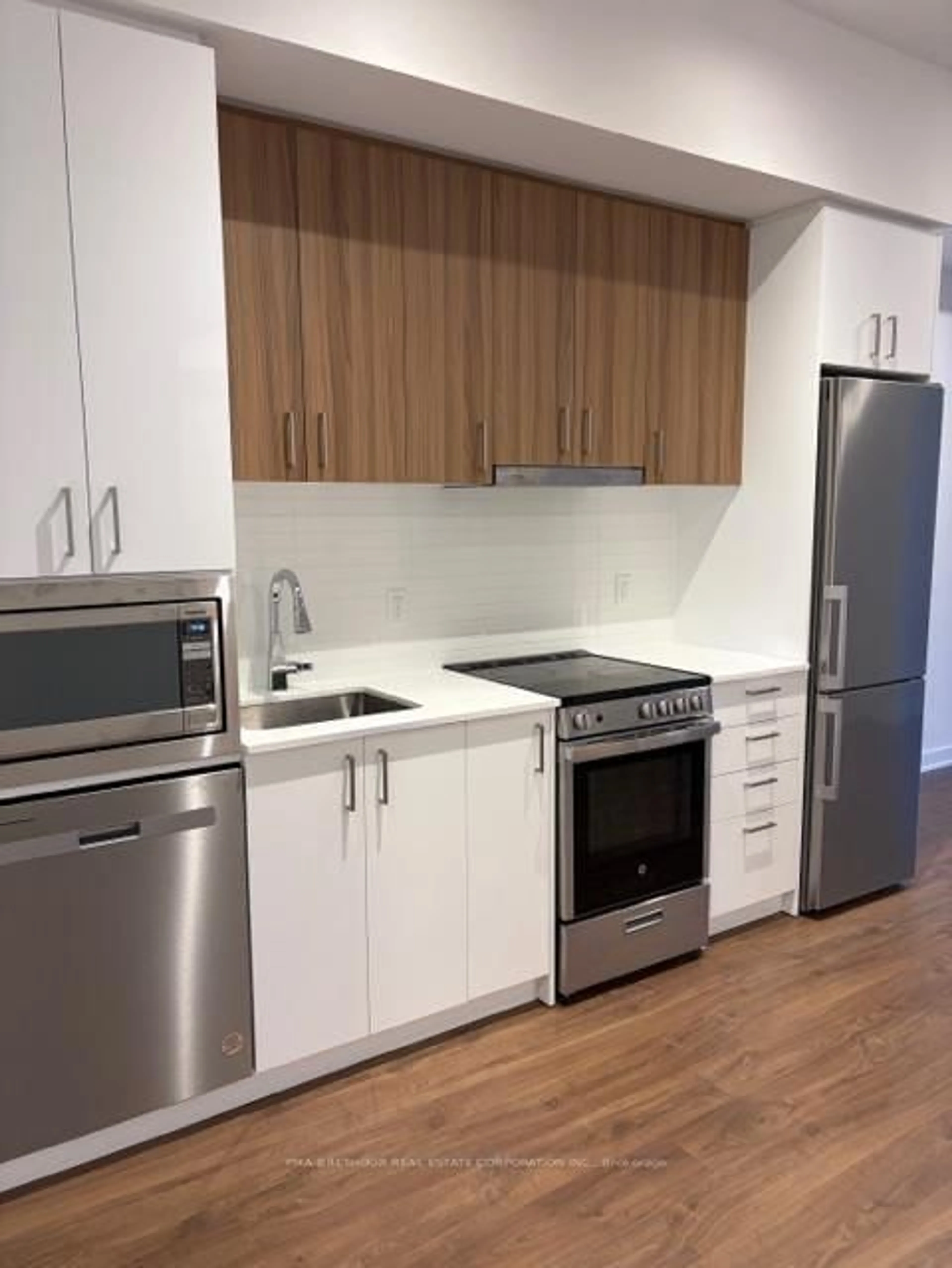 Standard kitchen, wood/laminate floor for 50 Upper Mall Way #2201, Vaughan Ontario L4J 0L8