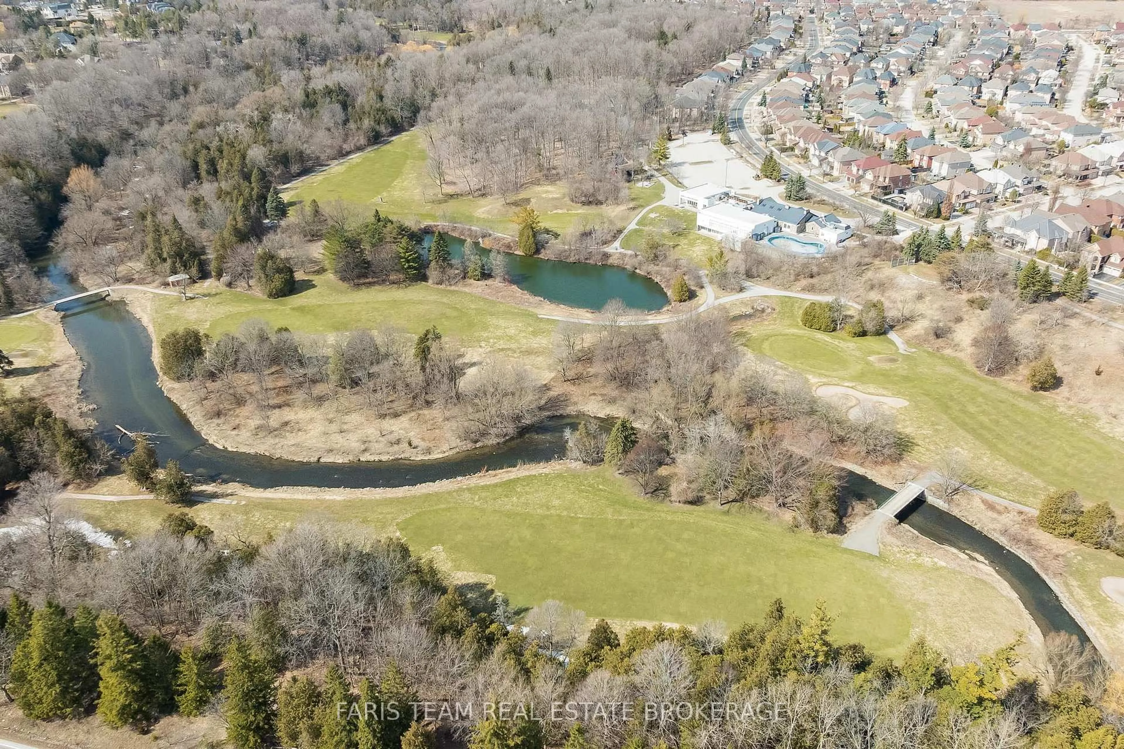 A pic from outside/outdoor area/front of a property/back of a property/a pic from drone, water/lake/river/ocean view for 97 Rouge Bank Dr, Markham Ontario L3S 4B7