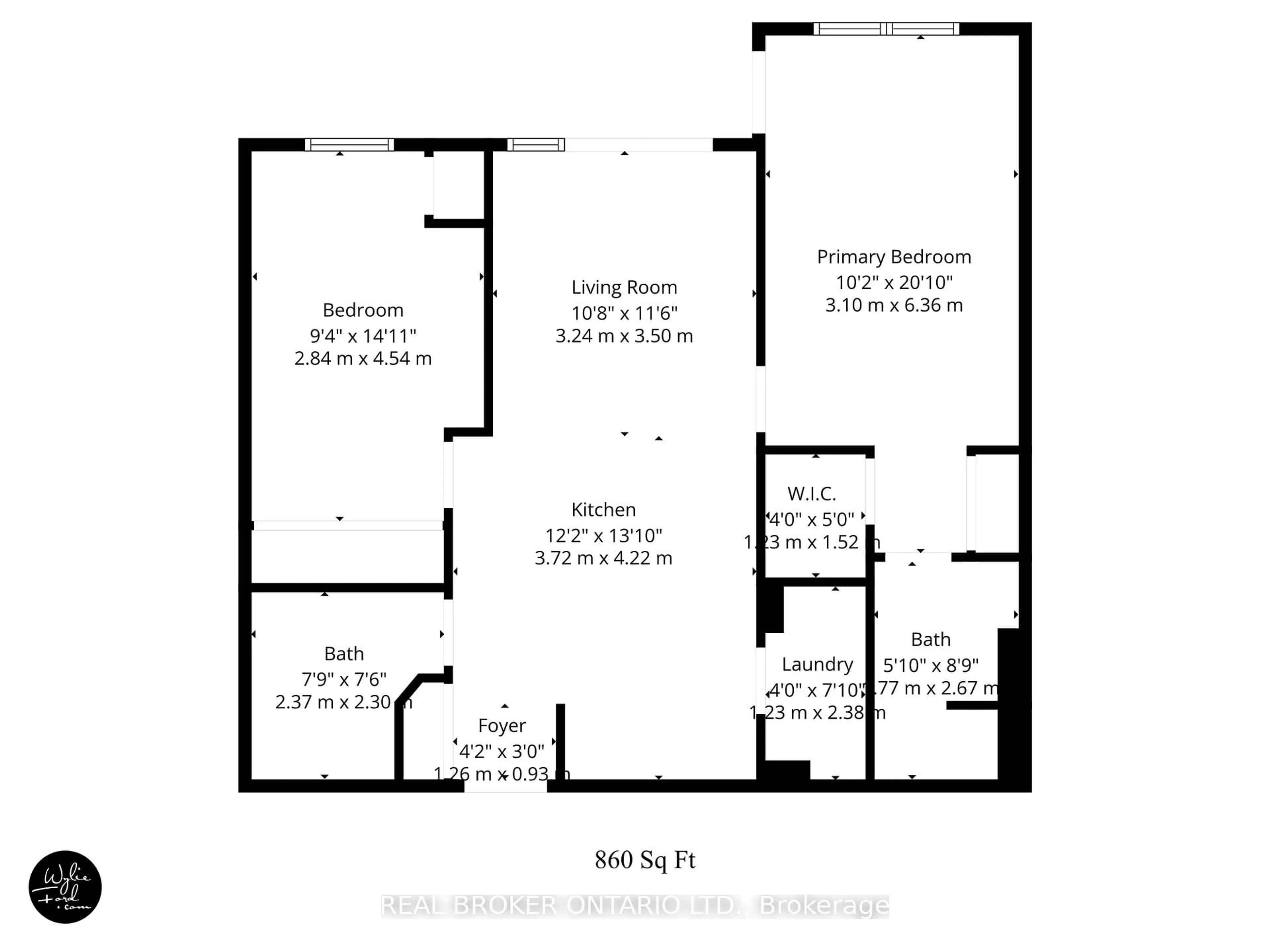 Floor plan for 900 Bogart Mill Tr #519, Newmarket Ontario L3Y 8V5