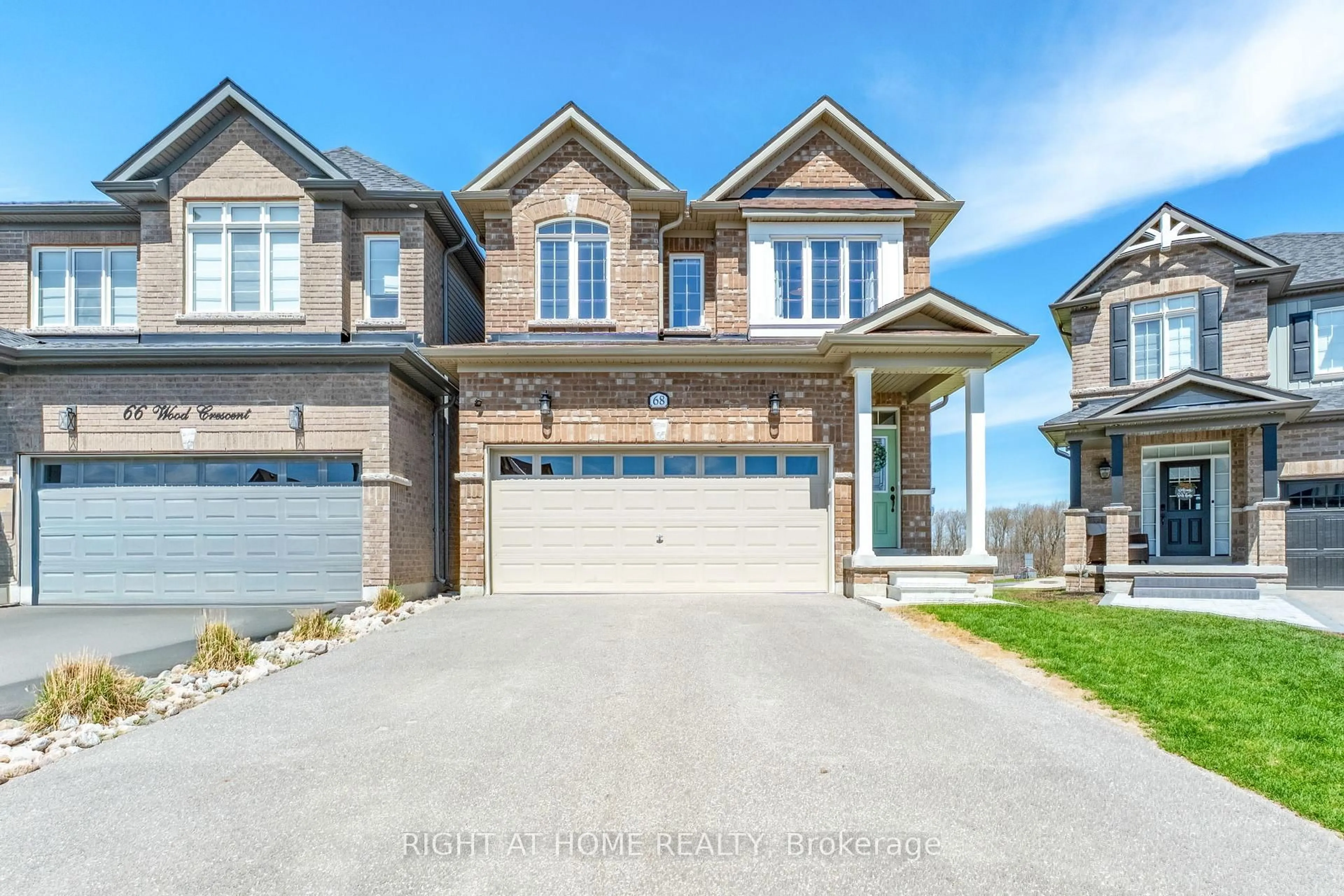 Home with brick exterior material, street for 68 Wood Cres, Essa Ontario L3W 0M5