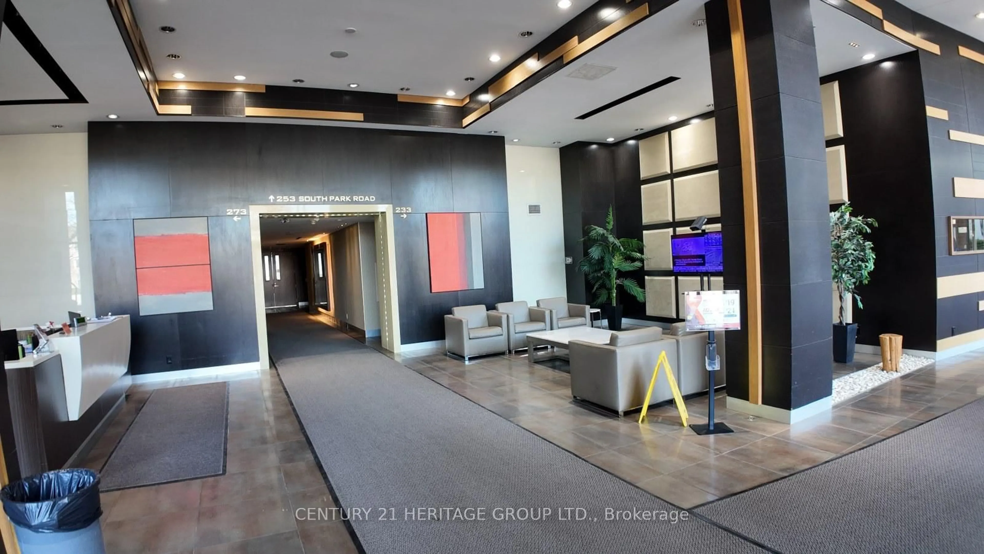 Lobby for 233 South Park Rd #601, Markham Ontario L3T 0B3