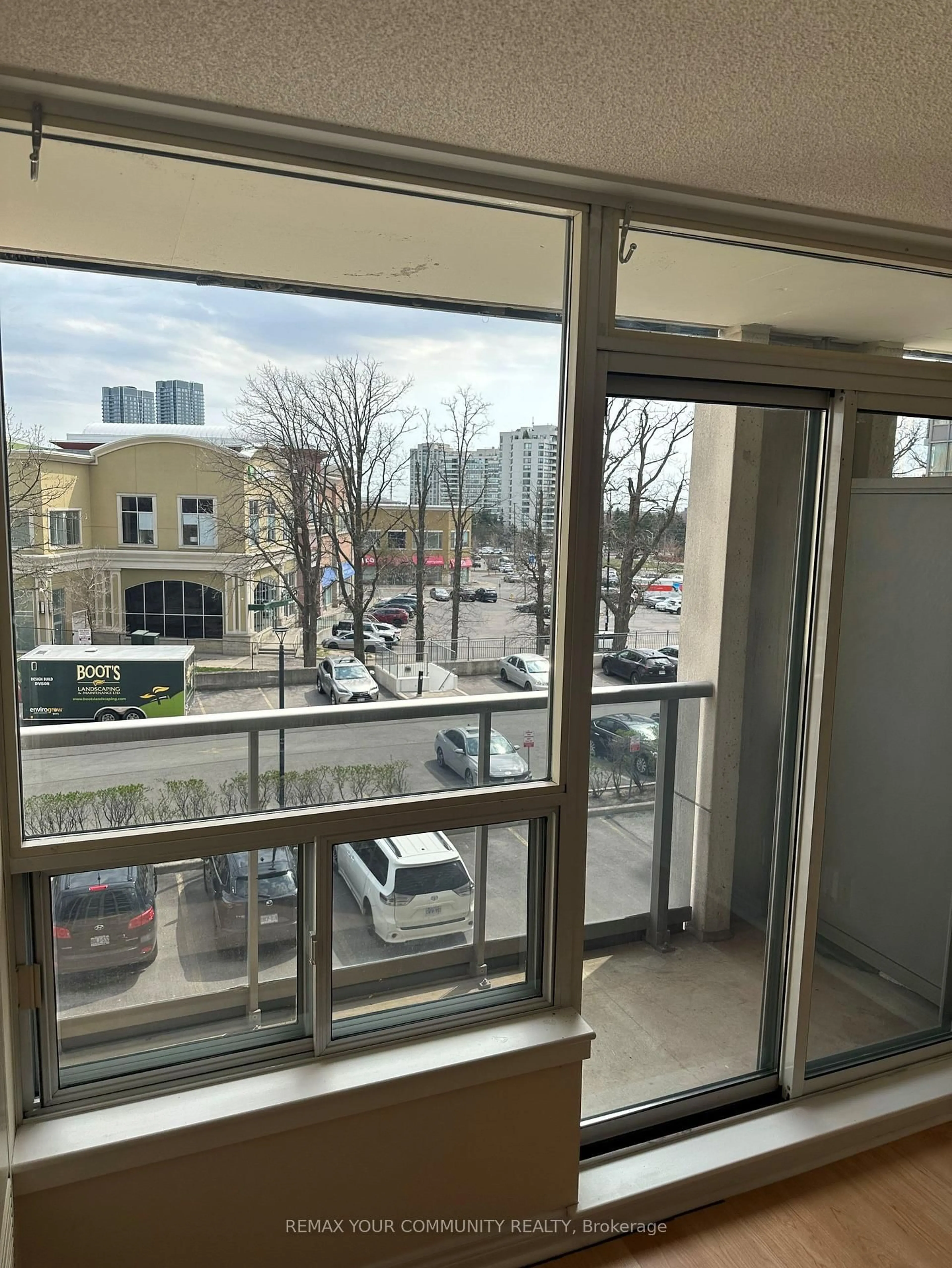 Balcony in the apartment, city buildings view from balcony for 50 Disera Dr #317, Vaughan Ontario L4J 9E9