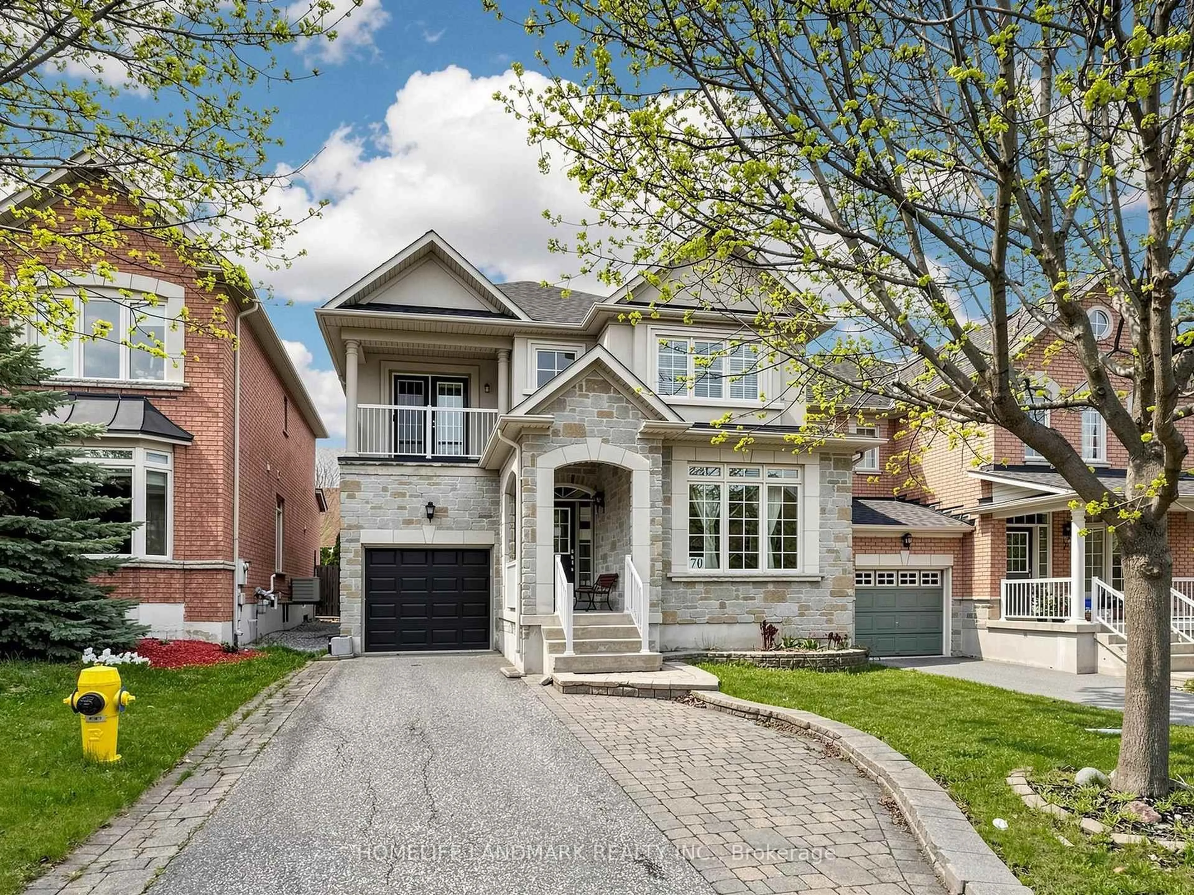 Home with brick exterior material, street for 70 Burgundy Tr, Vaughan Ontario L4J 8V9