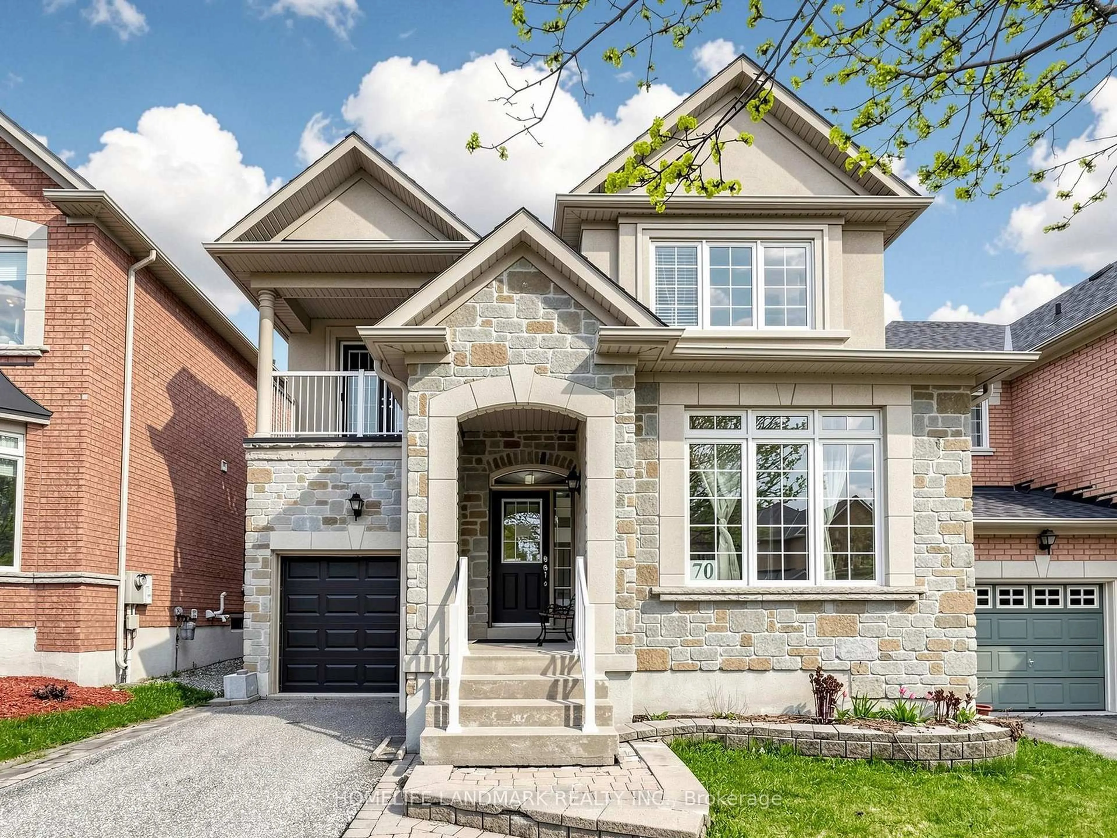 Home with brick exterior material, street for 70 Burgundy Tr, Vaughan Ontario L4J 8V9