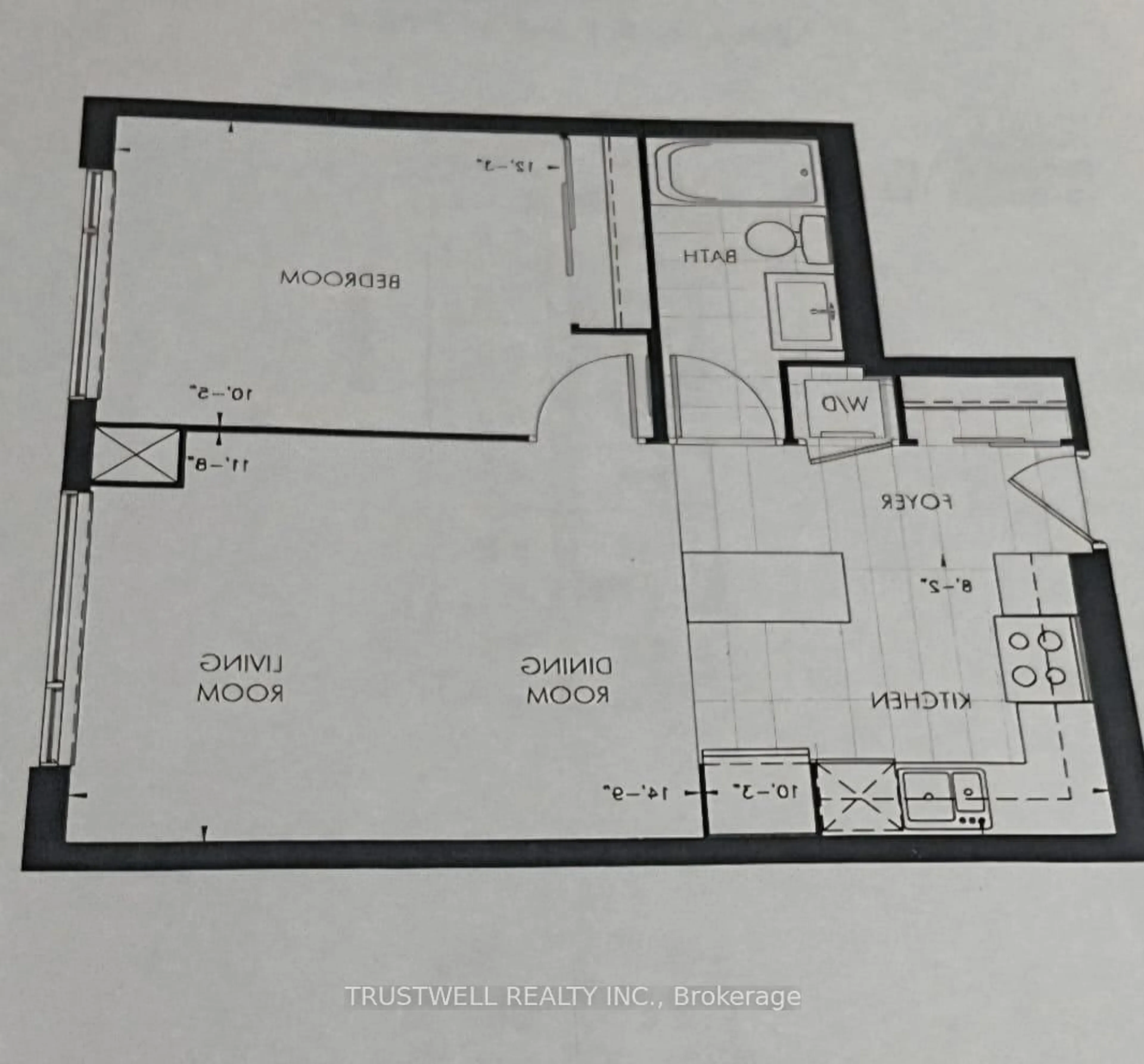 Floor plan for 277 South Park Rd #717, Markham Ontario L3T 0B7