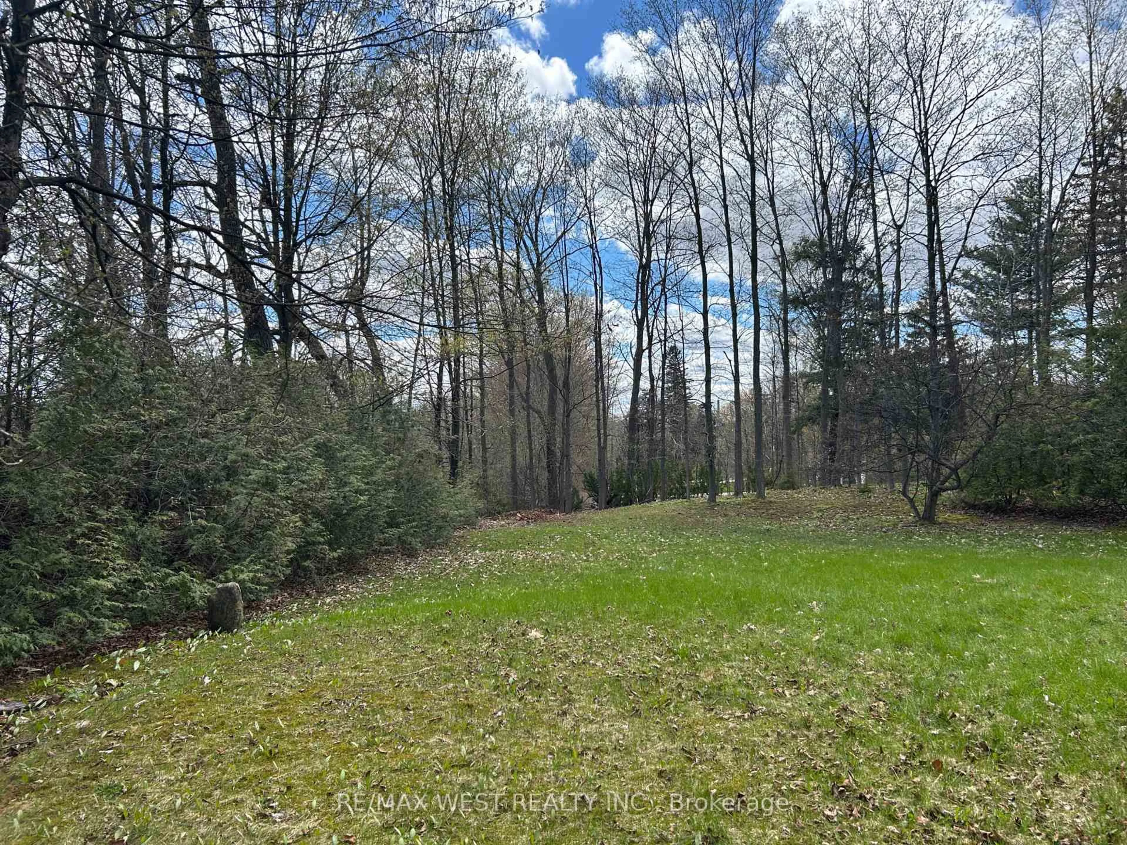 A pic from outside/outdoor area/front of a property/back of a property/a pic from drone, forest/trees view for 55 Elmpine Tr, King Ontario L7B 1K4