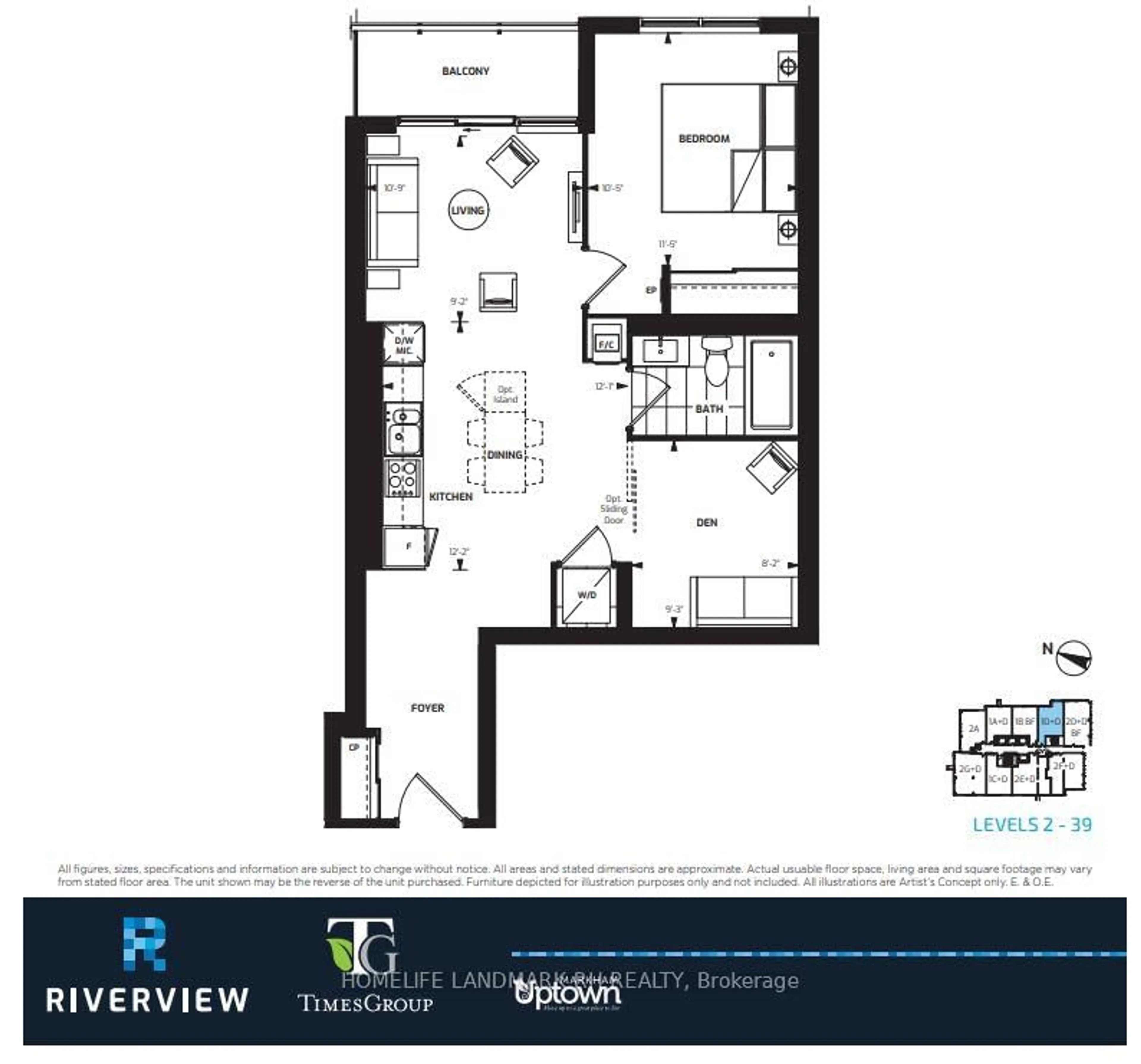 Floor plan for 18 Water Walk Dr #3102, Markham Ontario L3R 6L5