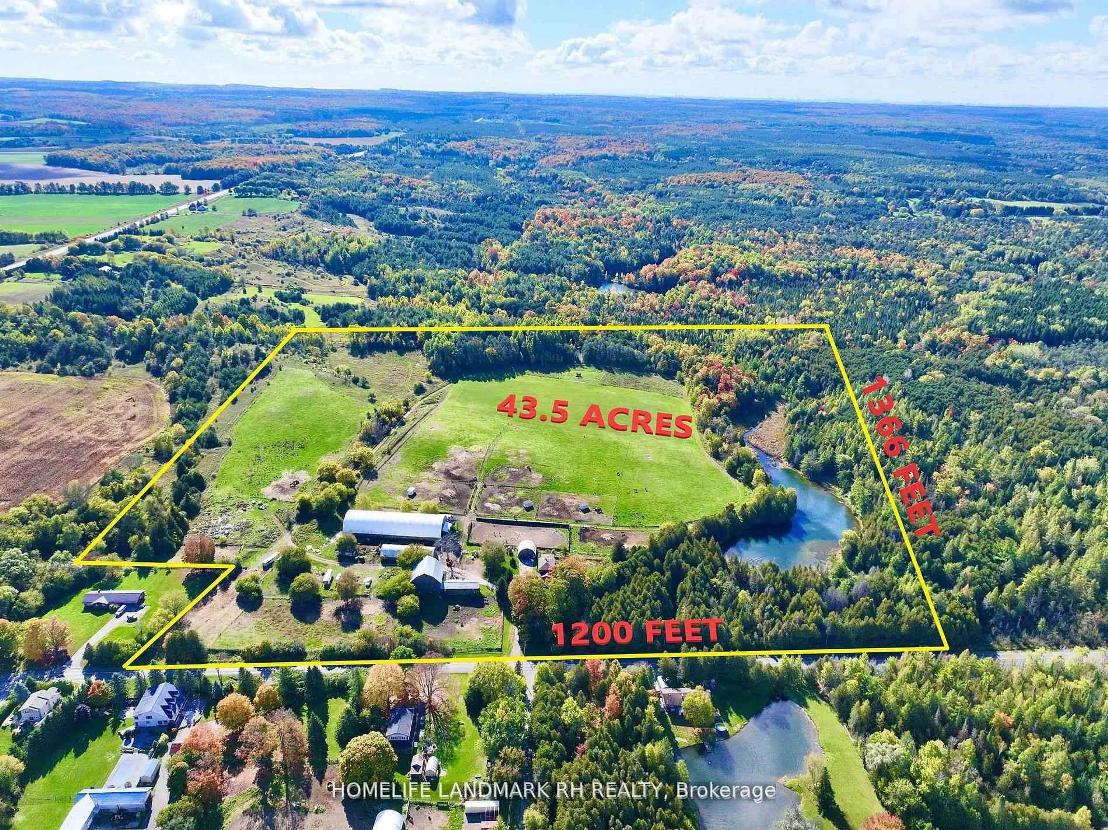 A pic from outside/outdoor area/front of a property/back of a property/a pic from drone, water/lake/river/ocean view for 5031 Herald Rd, East Gwillimbury Ontario L0G 1M0
