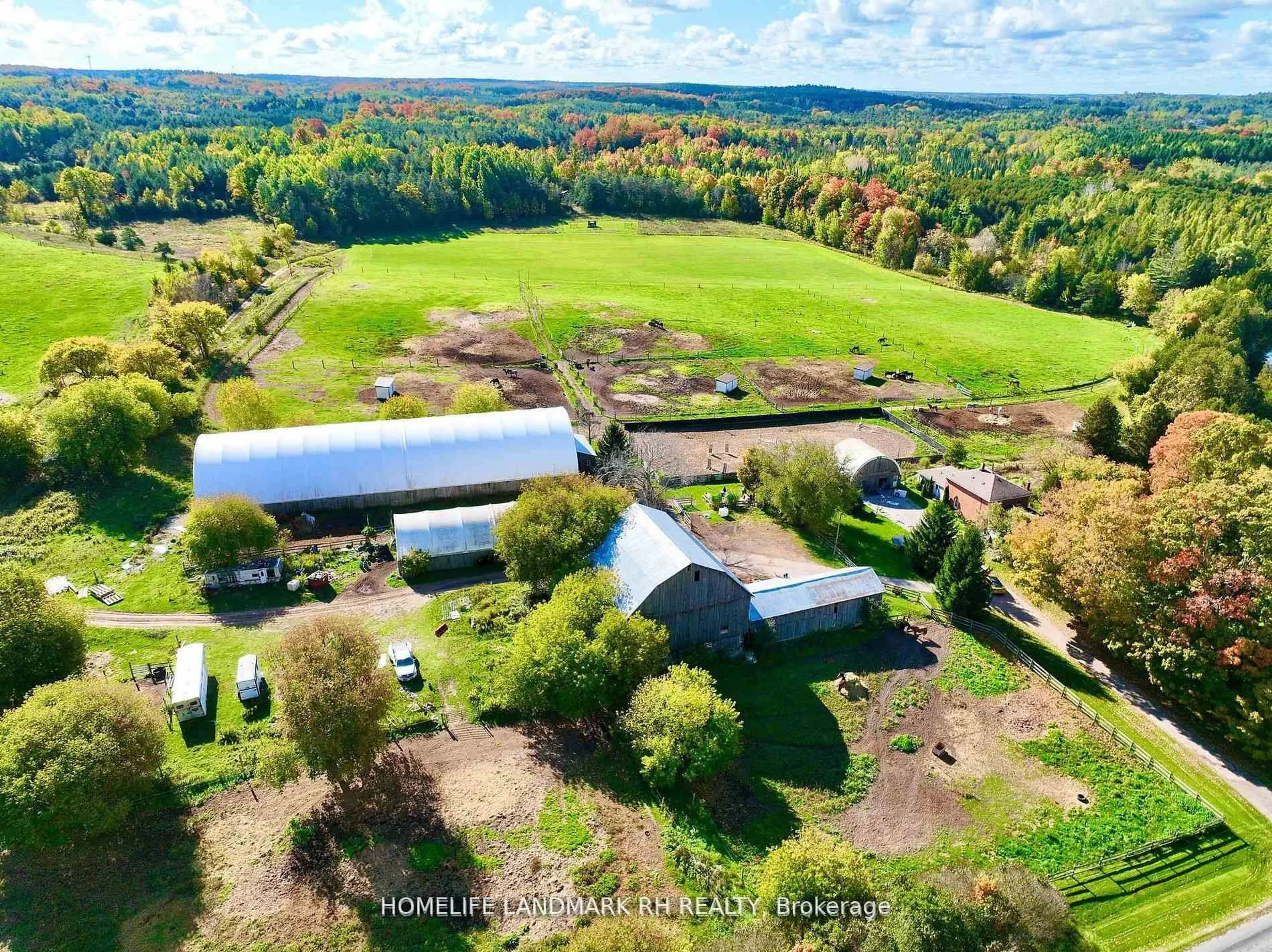 A pic from outside/outdoor area/front of a property/back of a property/a pic from drone, unknown for 5031 Herald Rd, East Gwillimbury Ontario L0G 1M0