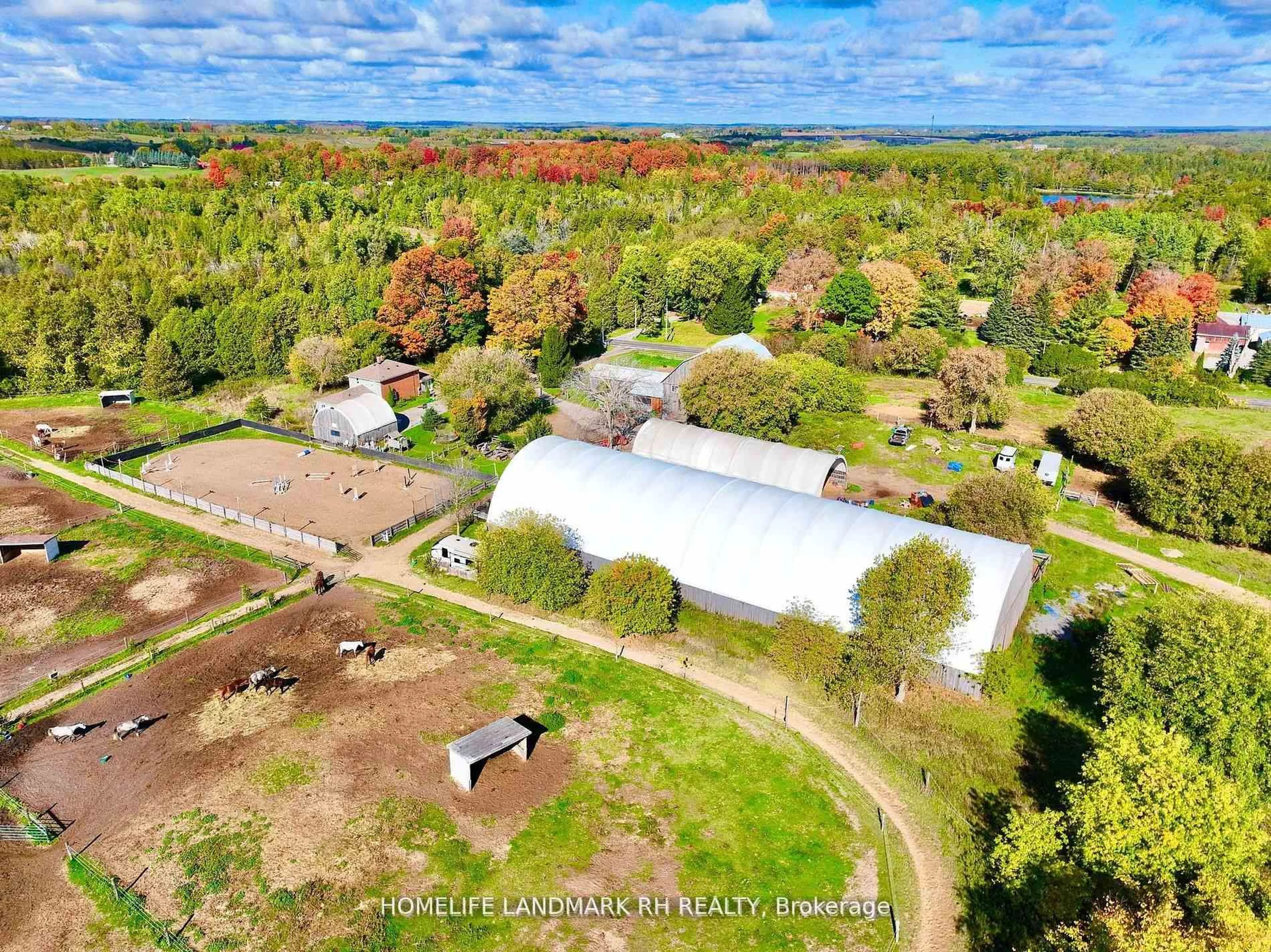 A pic from outside/outdoor area/front of a property/back of a property/a pic from drone, unknown for 5031 Herald Rd, East Gwillimbury Ontario L0G 1M0