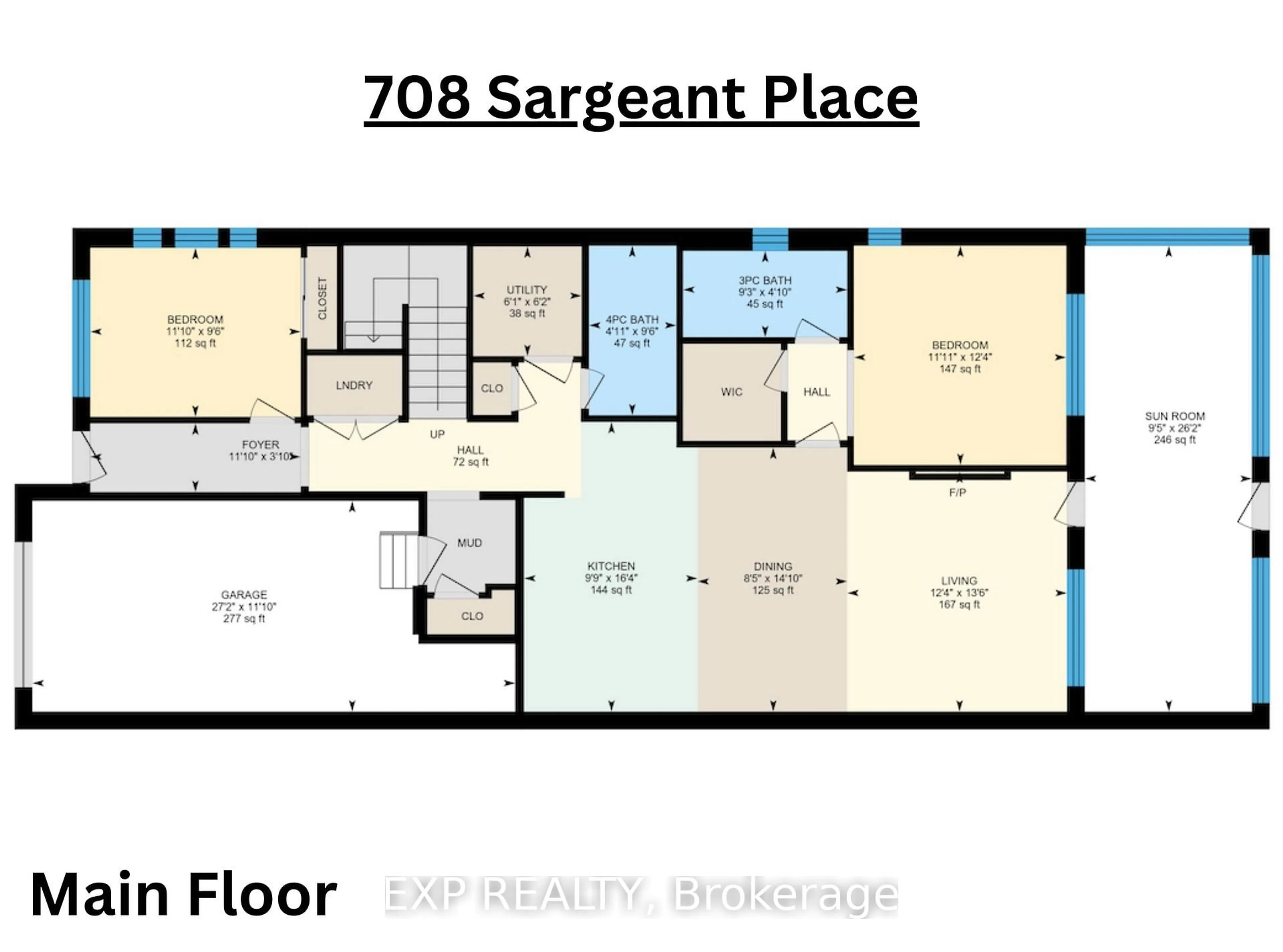Floor plan for 708 Sargeant Pl, Innisfil Ontario L9S 0S9