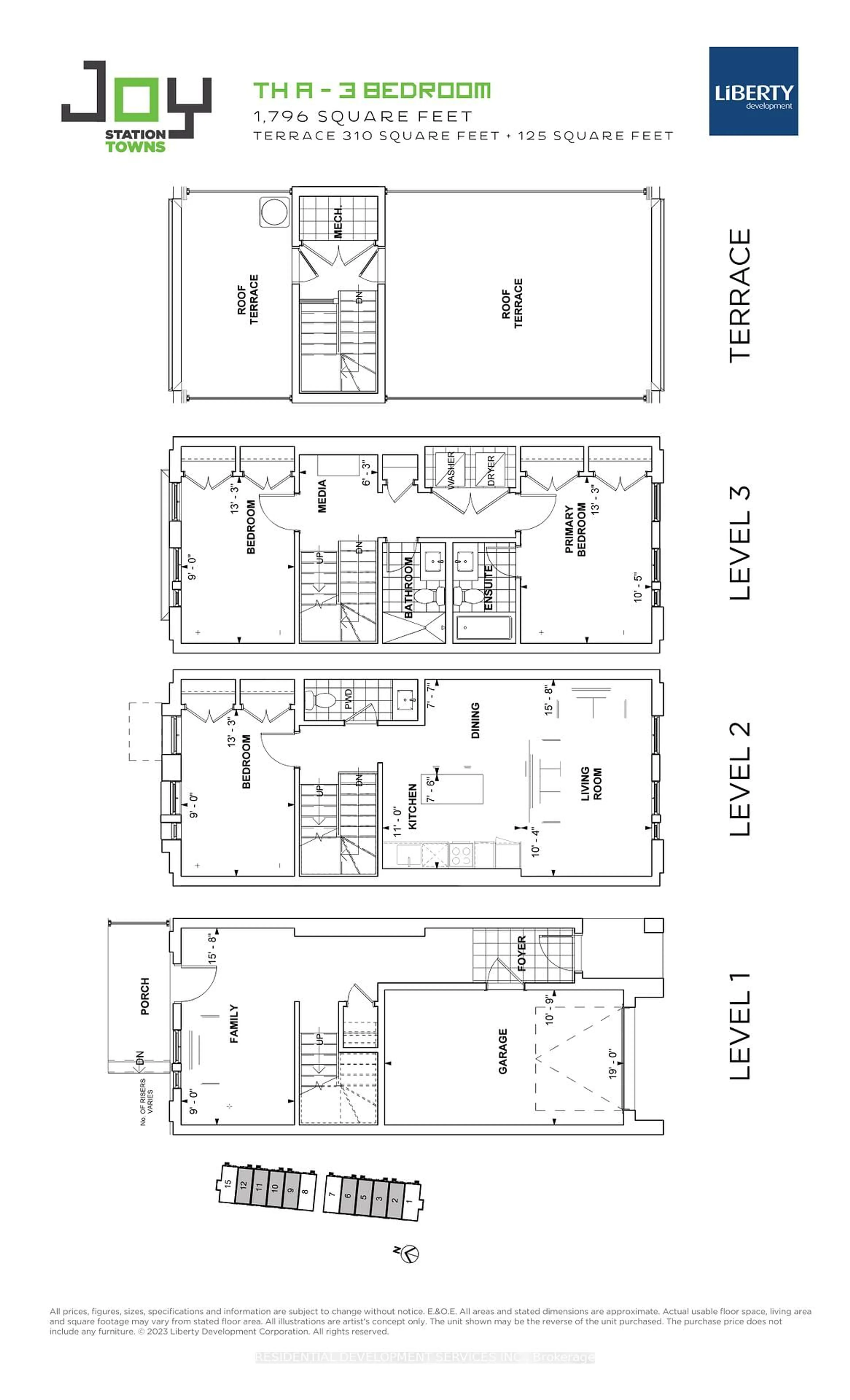 Floor plan for 168 Anderson Ave #TH2, Markham Ontario L6E 1A5