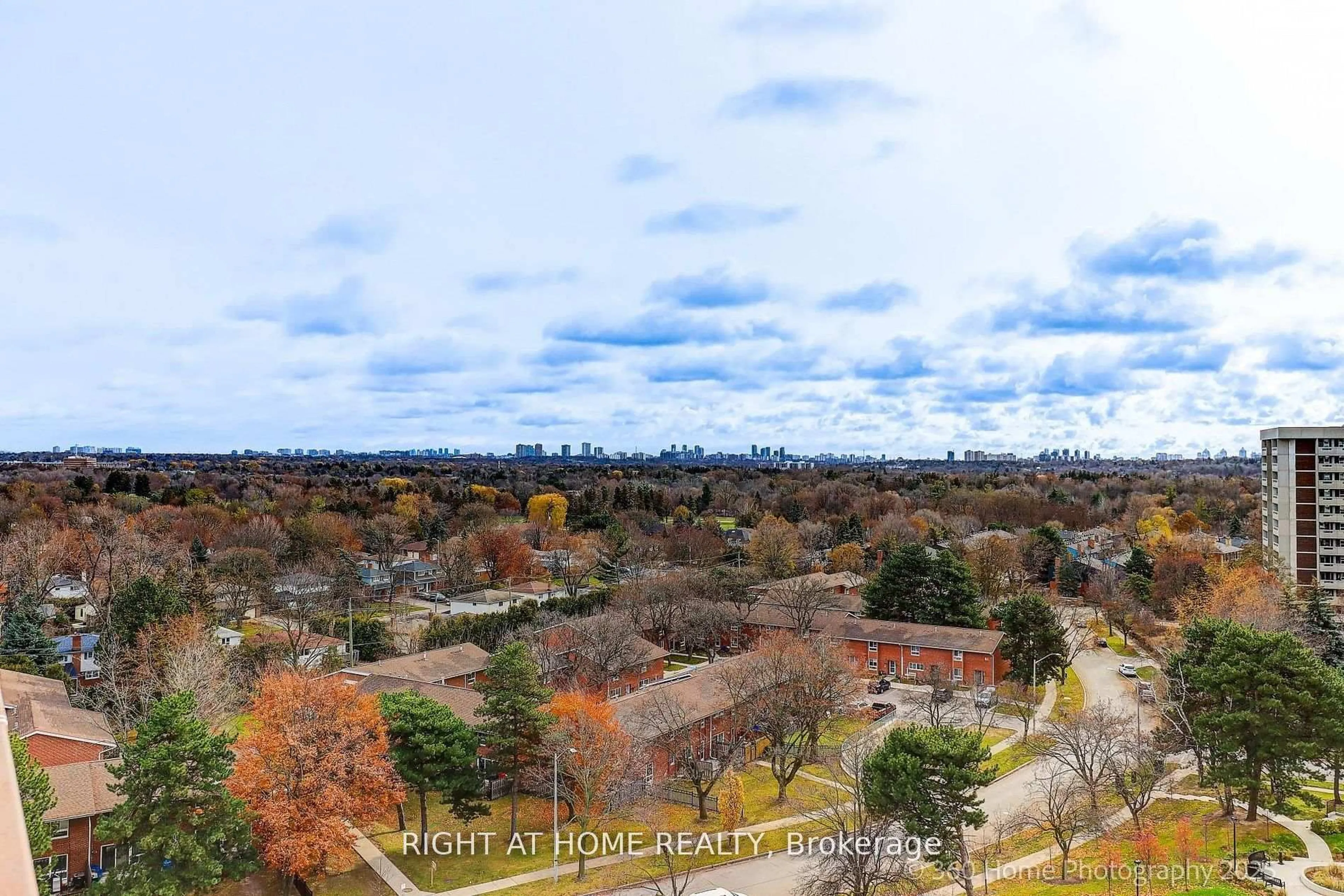 A pic from outside/outdoor area/front of a property/back of a property/a pic from drone, city buildings view from balcony for 1 Royal Orchard Blvd #1107, Markham Ontario L3T 3C2