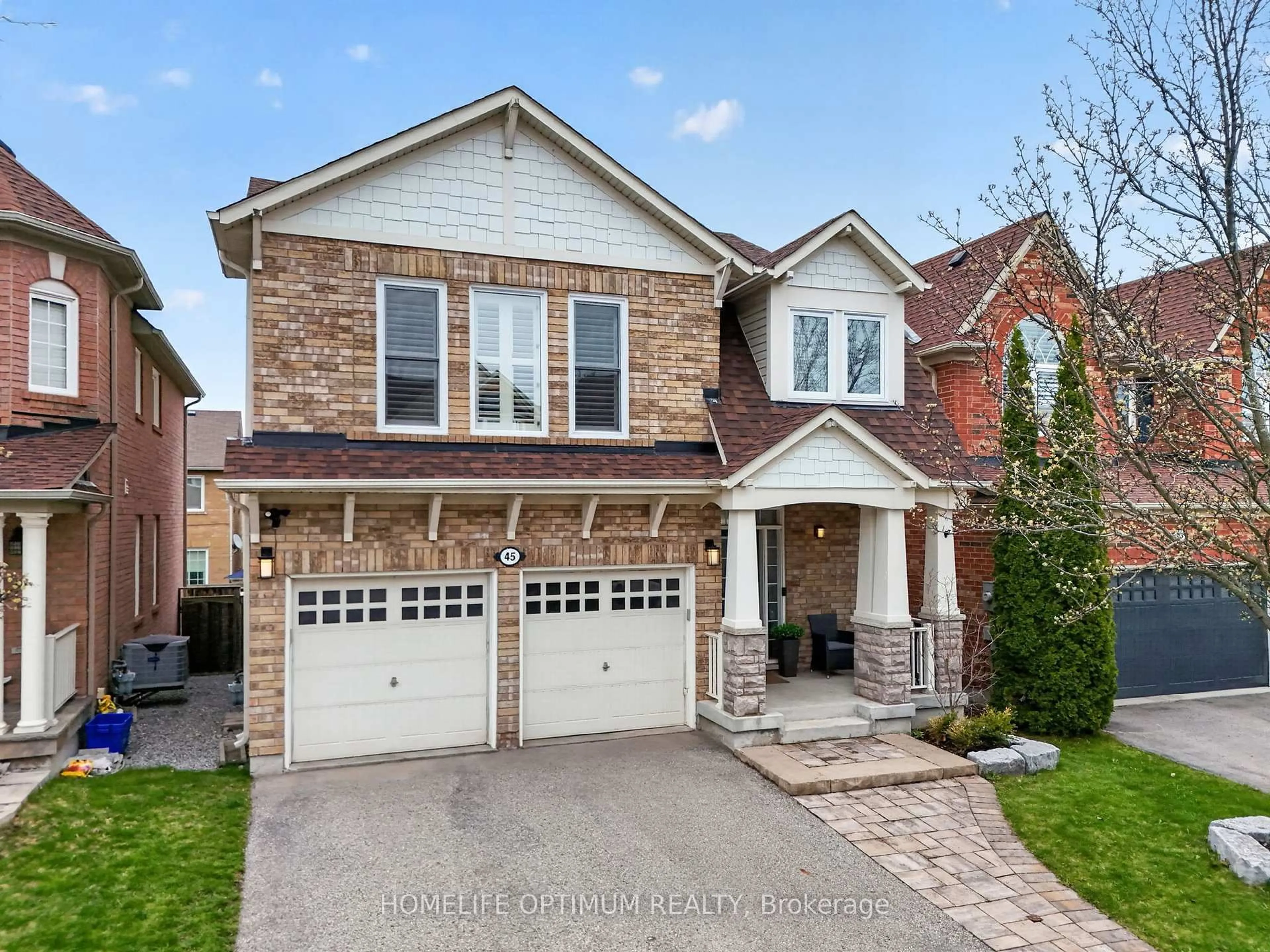 Home with brick exterior material, street for 45 Ken Bishop Way, Newmarket Ontario L3X 3J6