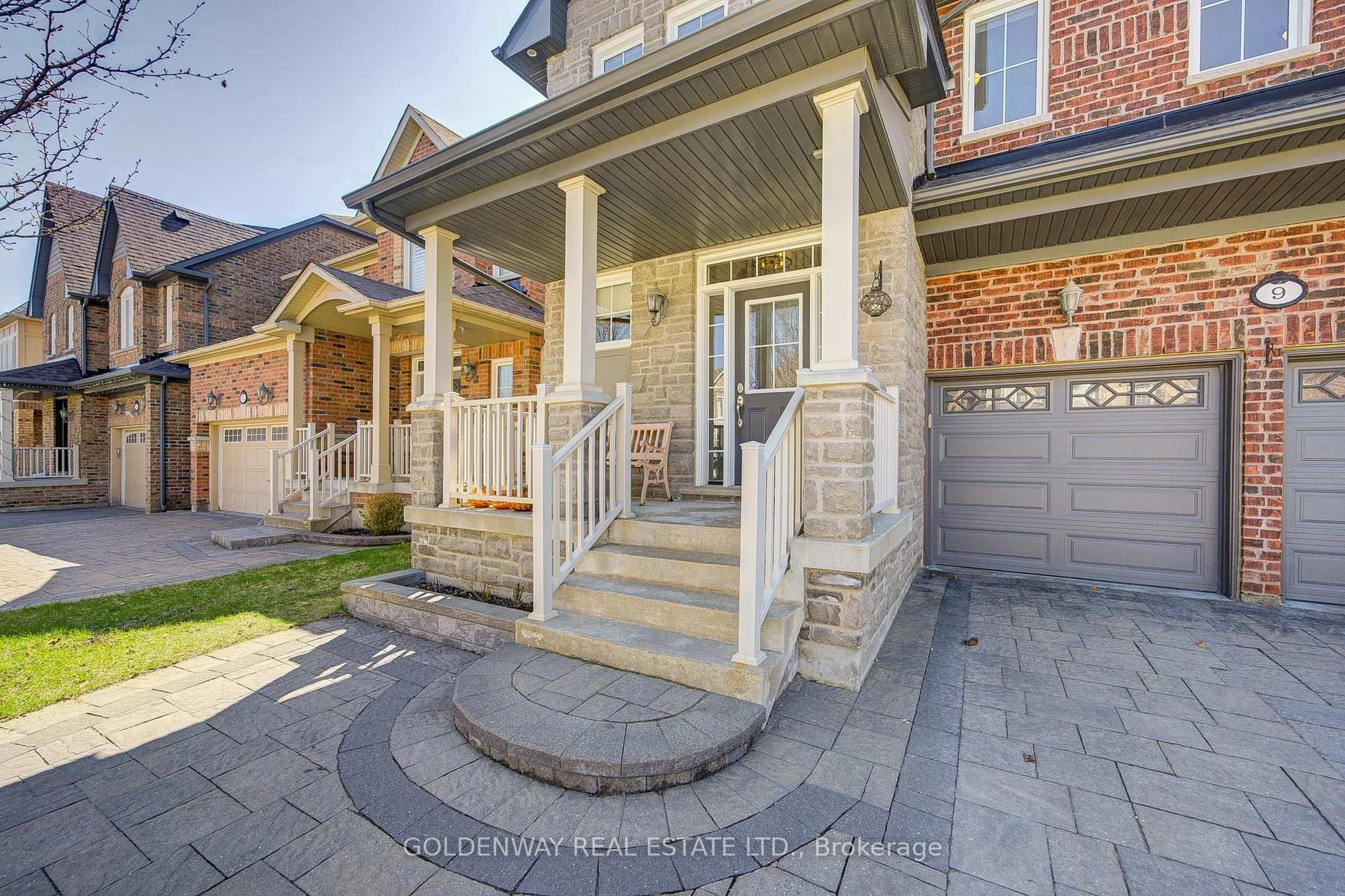 Home with brick exterior material, street for 9 Duke Of Cornwall Dr, Markham Ontario L6C 0L3