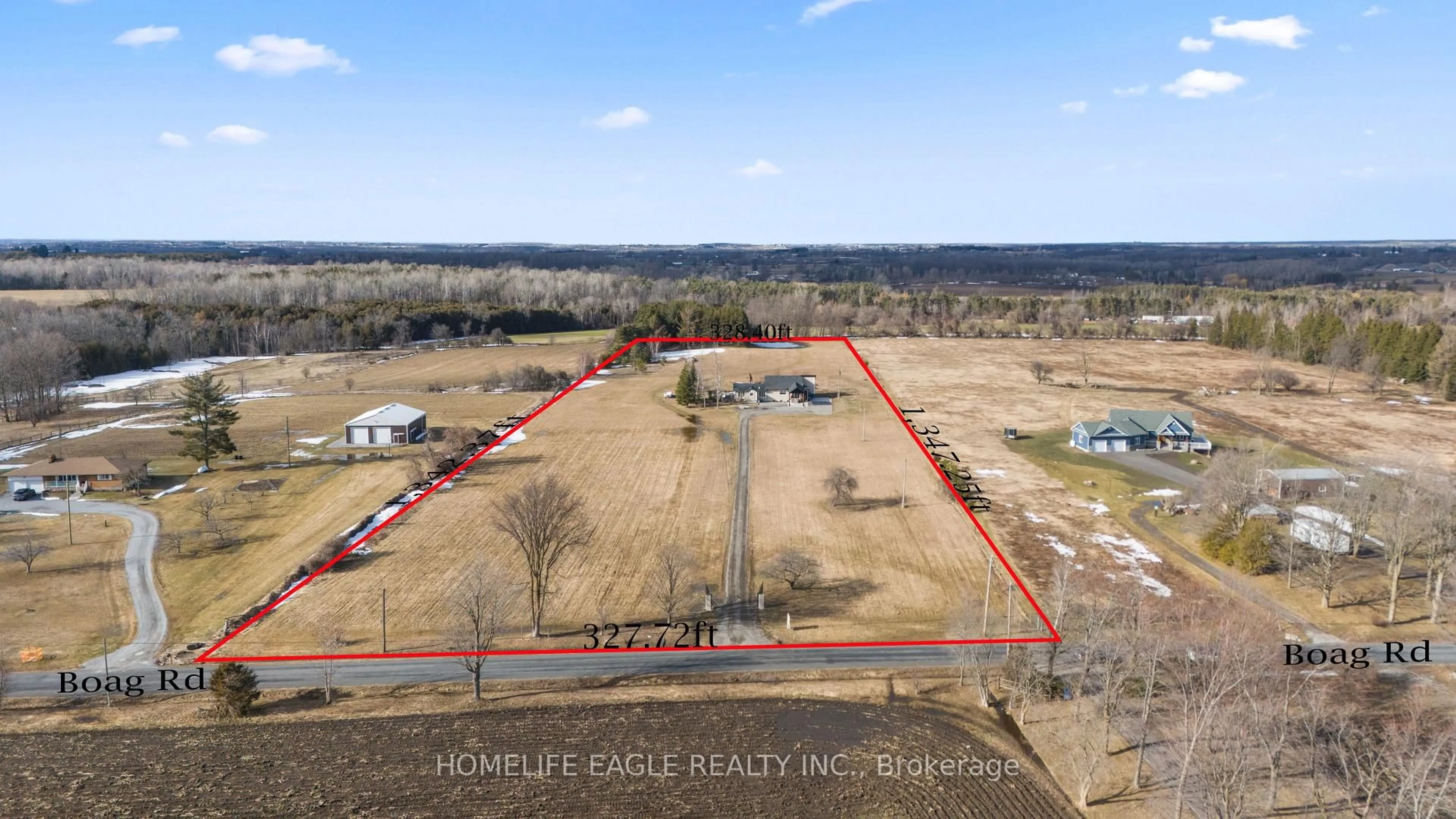 A pic from outside/outdoor area/front of a property/back of a property/a pic from drone, water/lake/river/ocean view for 3498 Boag Rd, East Gwillimbury Ontario L0G 1R0