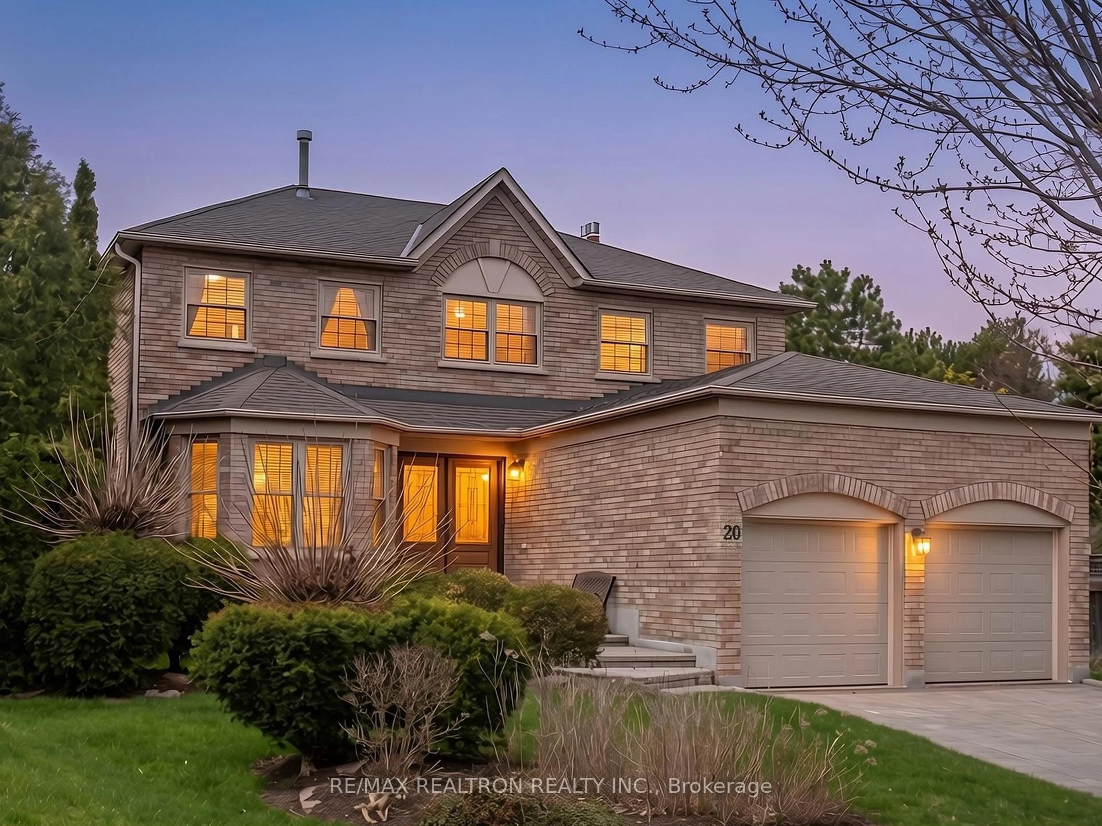 Home with brick exterior material, street for 20 Amberwood Crt, Markham Ontario L3R 9N1