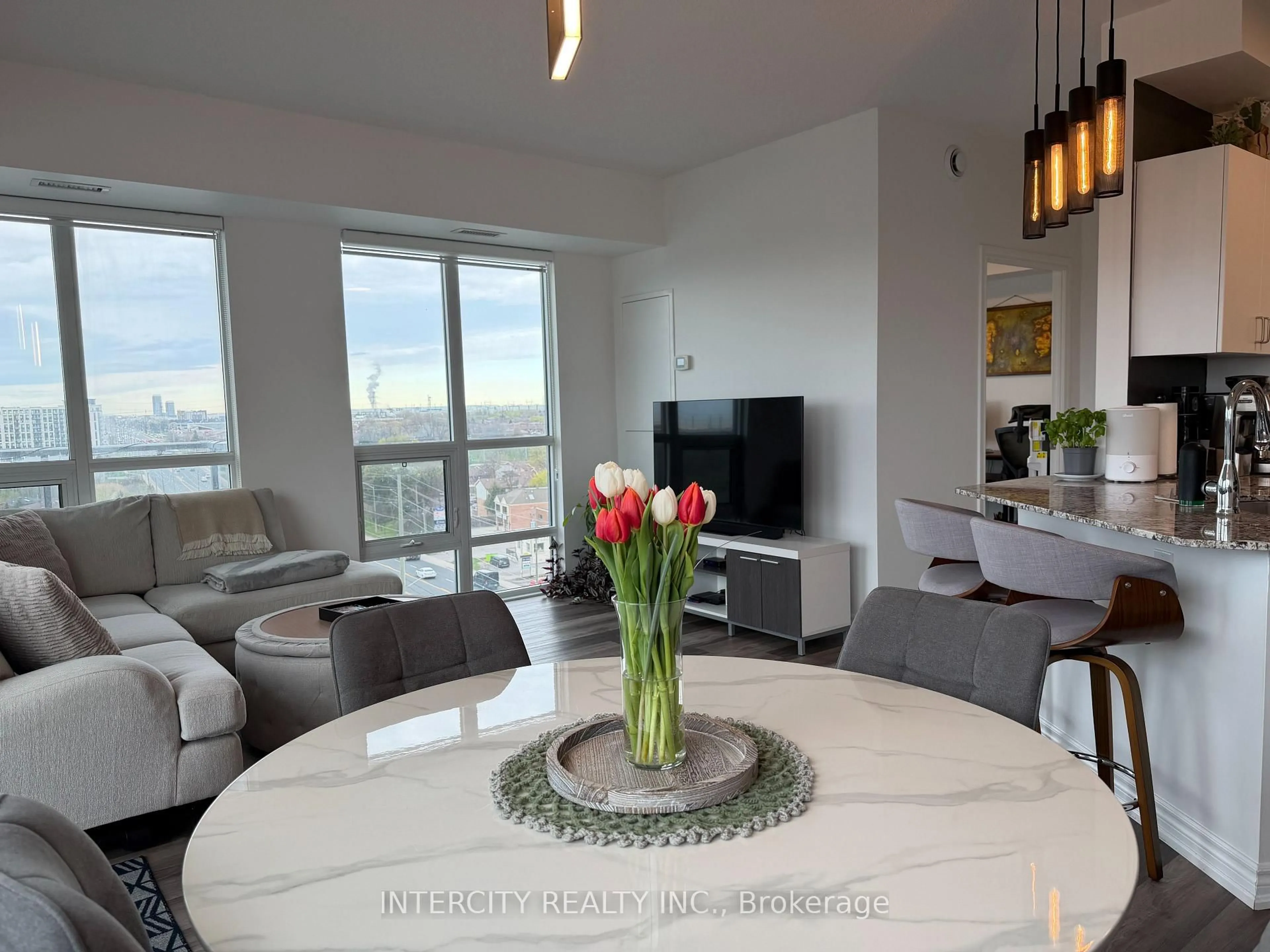 Living room with furniture, unknown for 7730 Kipling Ave #802, Vaughan Ontario L4L 1Y9