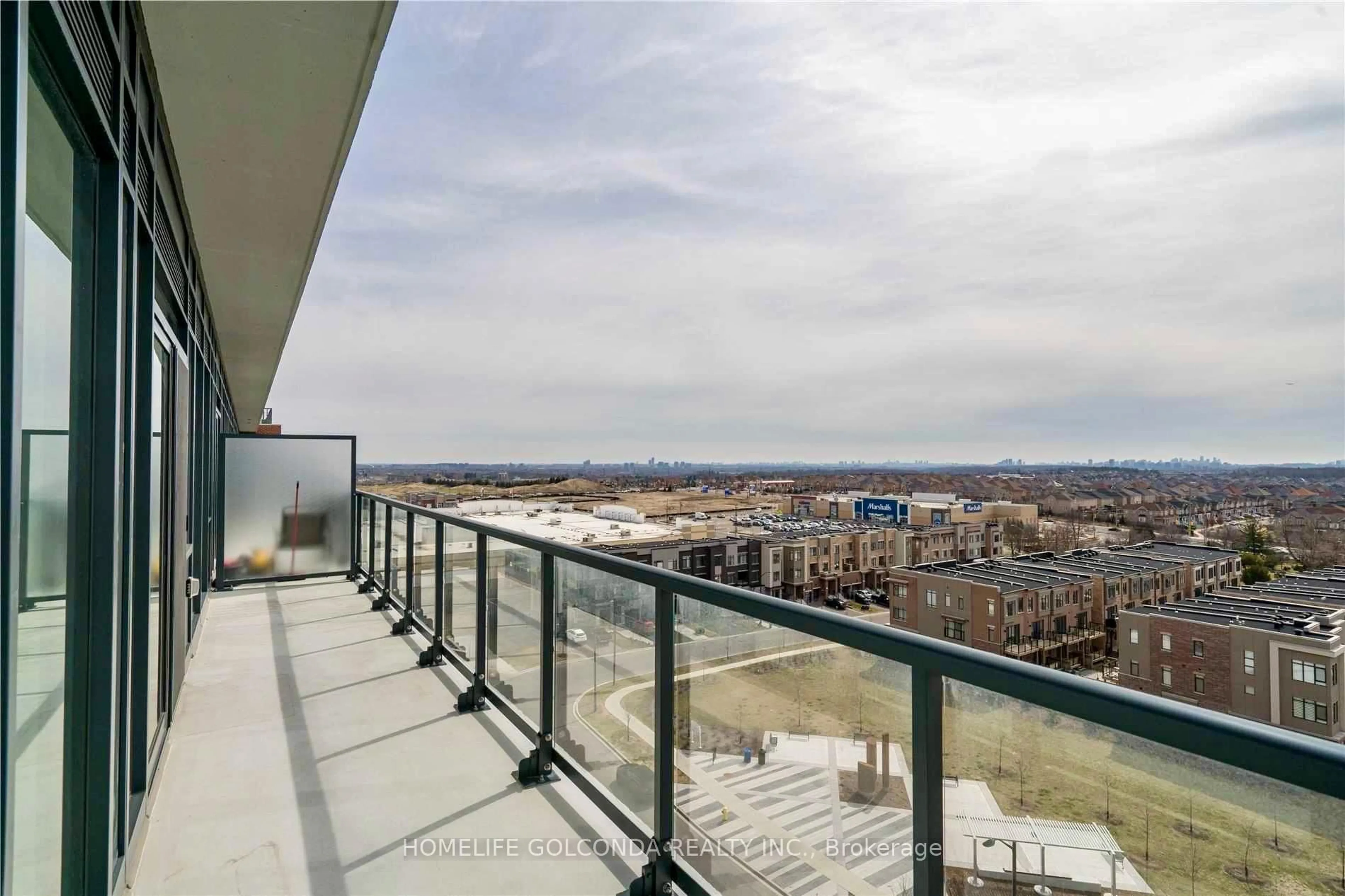 Balcony in the apartment, city buildings view from balcony for 99 Eagle Rock Way #818, Vaughan Ontario L6A 5A7