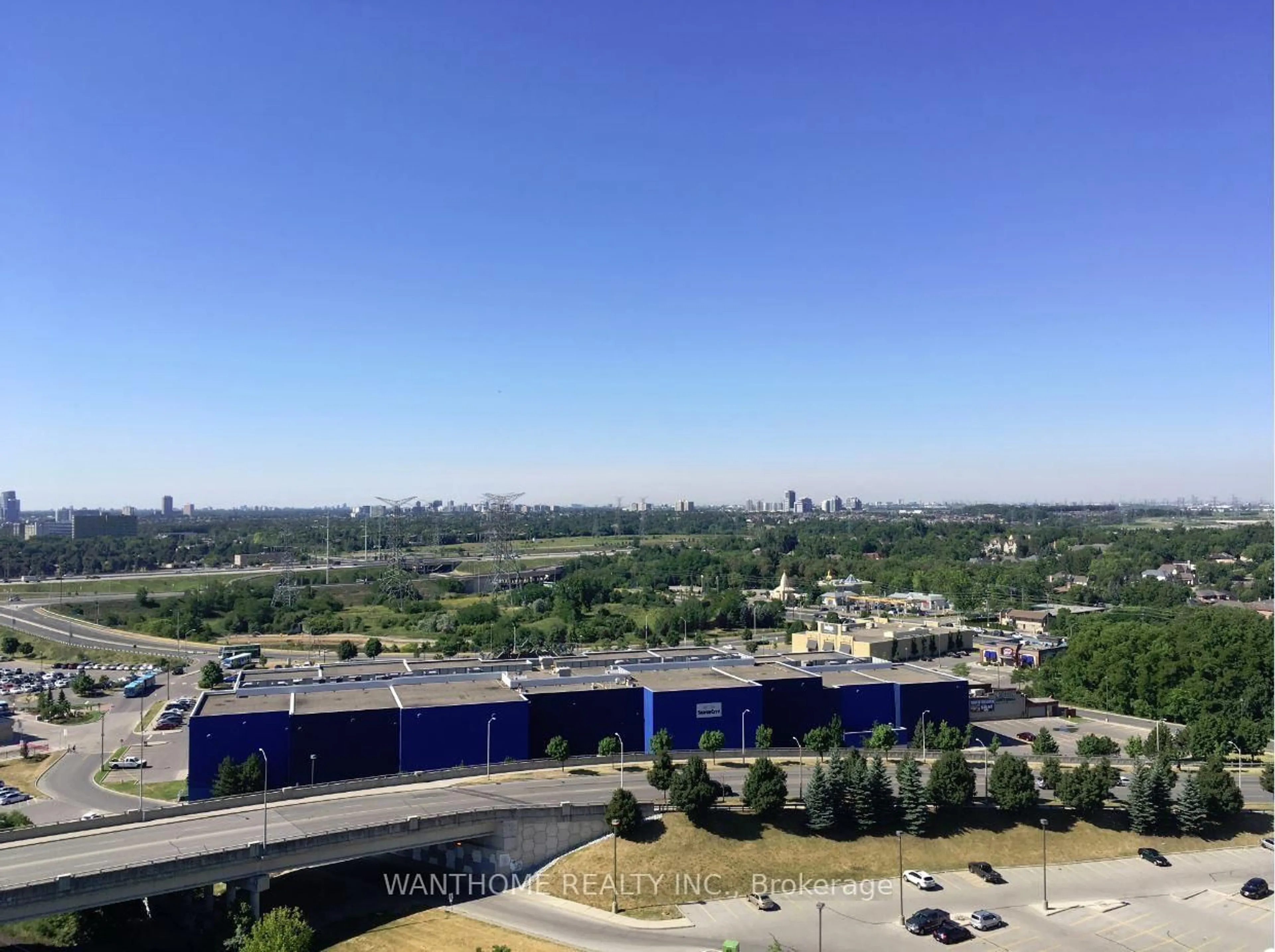 A pic from outside/outdoor area/front of a property/back of a property/a pic from drone, city buildings view from balcony for 55 Oneida Cres #1603, Richmond Hill Ontario L4B 0E8