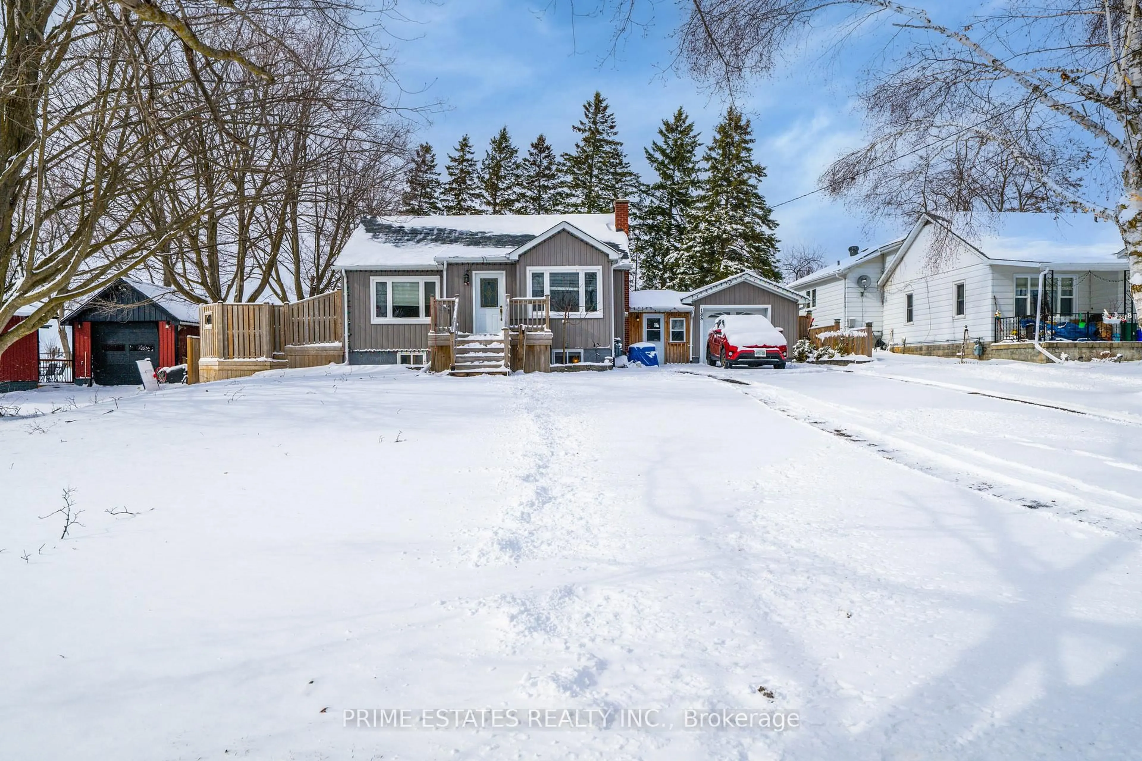 A pic from outside/outdoor area/front of a property/back of a property/a pic from drone, street for 185 Cameron St, Brock Ontario L0E 1E0
