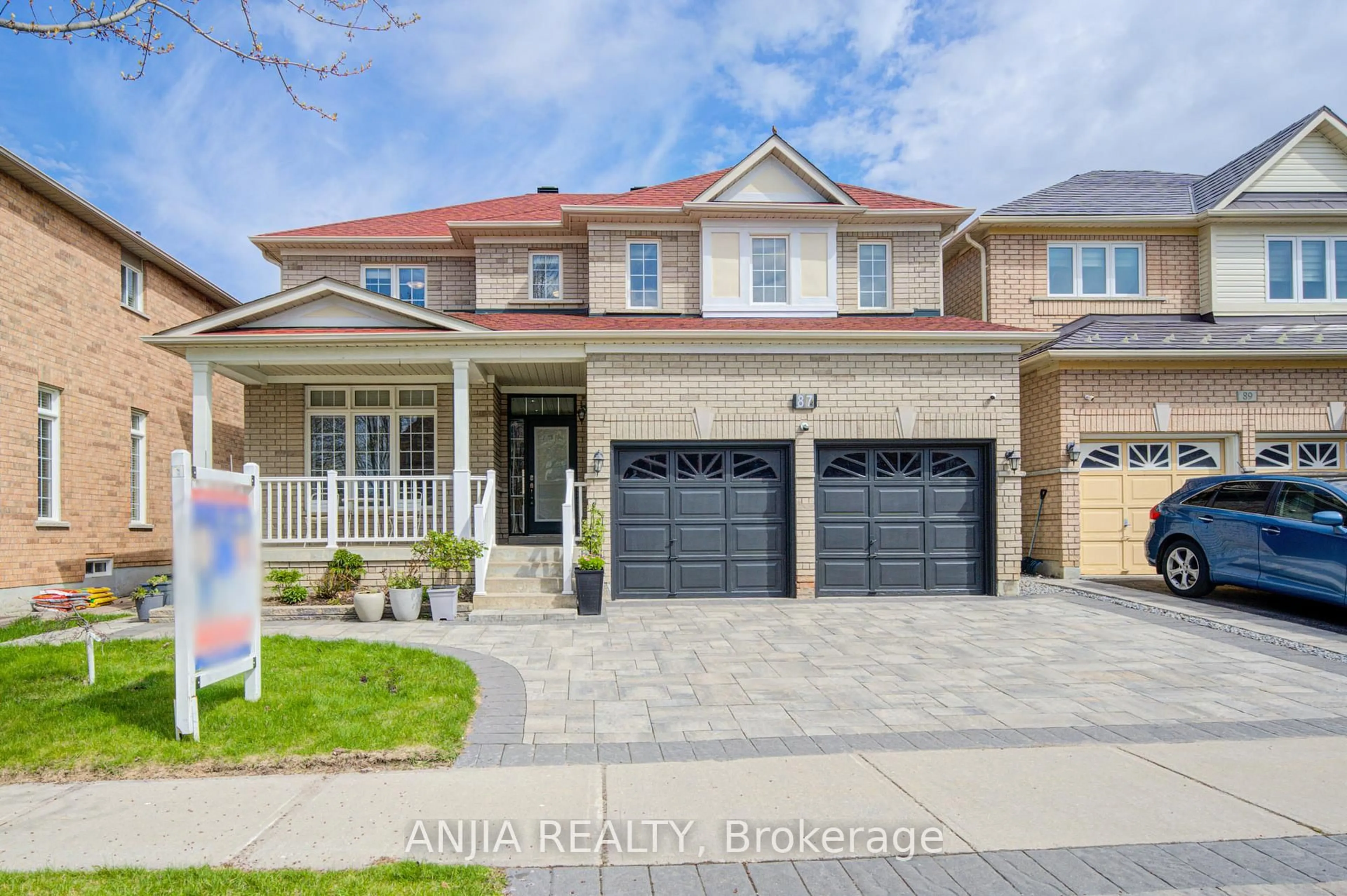 Home with brick exterior material, street for 87 Lampton Cres, Markham Ontario L6E 1J4