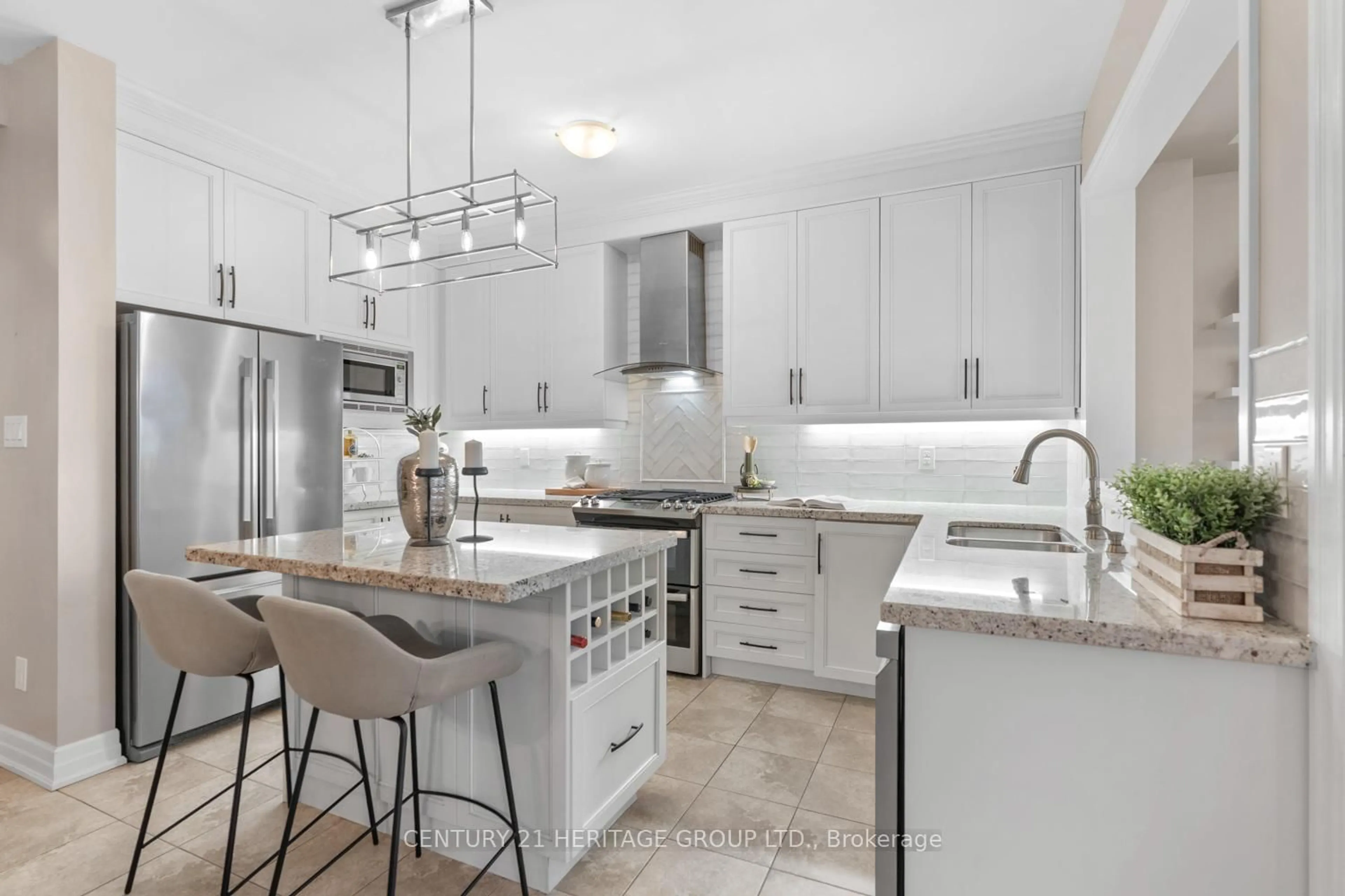 Contemporary kitchen, ceramic/tile floor for 67 Alex Campbell Cres, King Ontario L7B 1K9