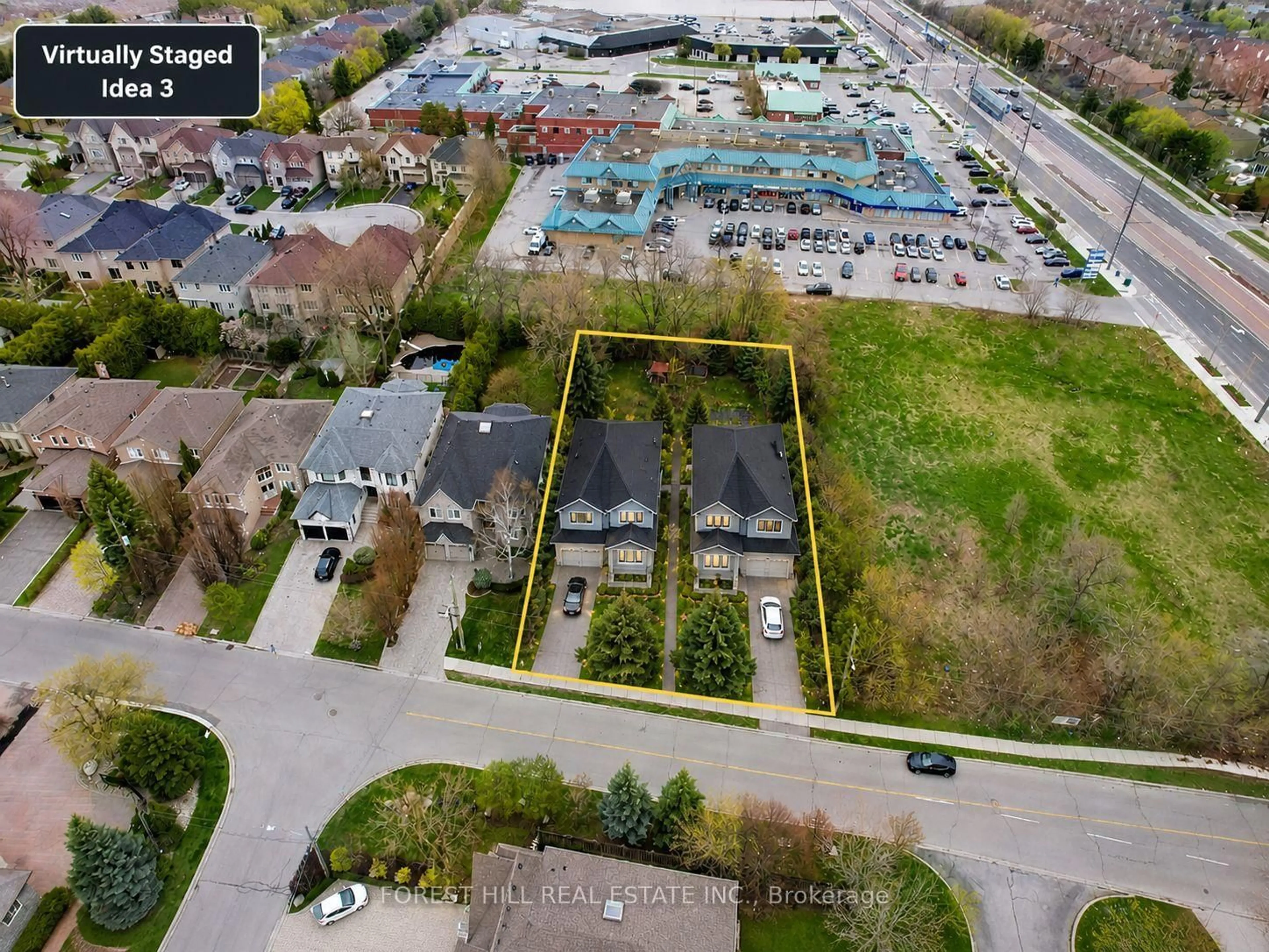 A pic from outside/outdoor area/front of a property/back of a property/a pic from drone, street for 27 Vaughan Blvd, Vaughan Ontario L4J 3N8