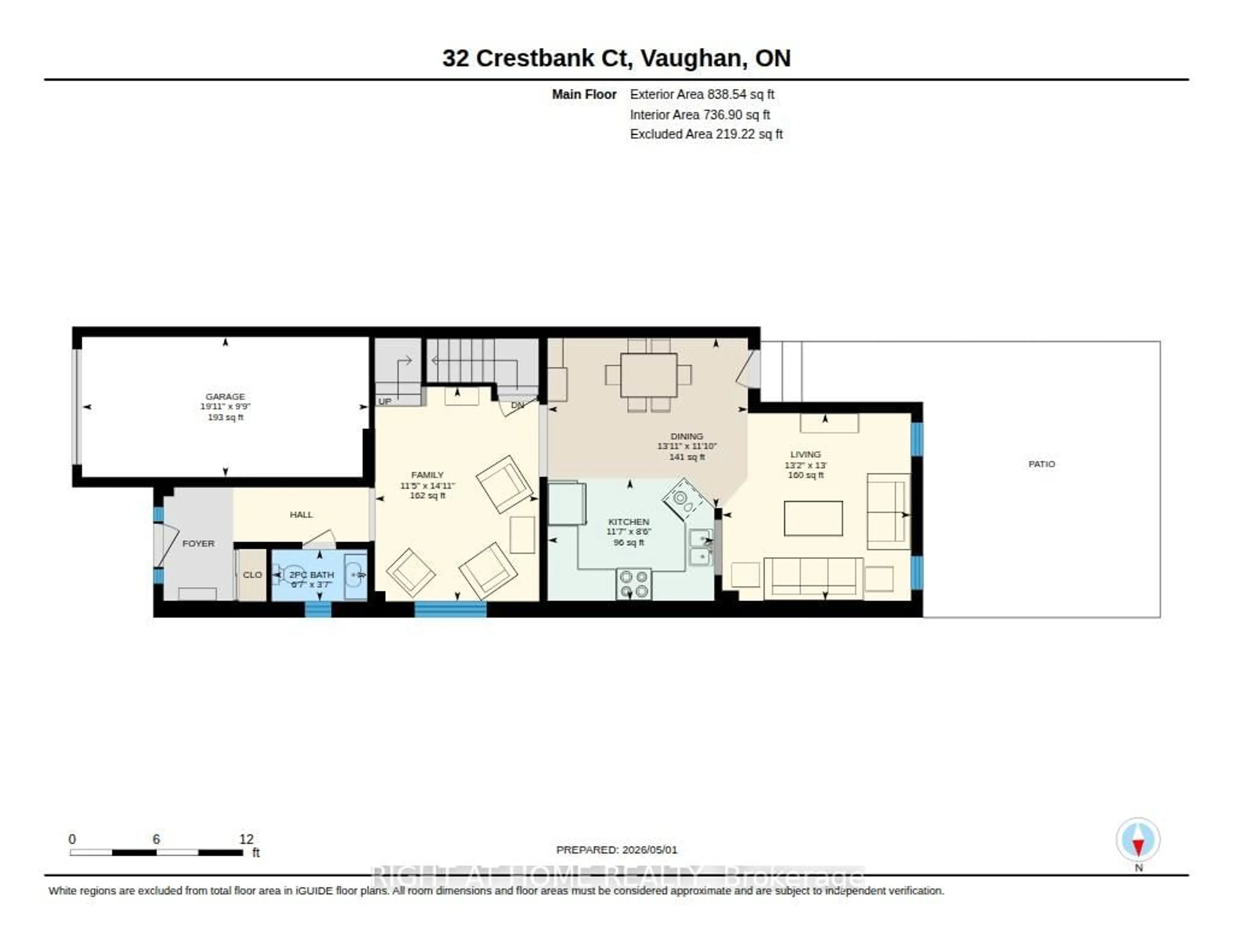 Floor plan for 32 Crestbank Crt, Vaughan Ontario L6A 0B2