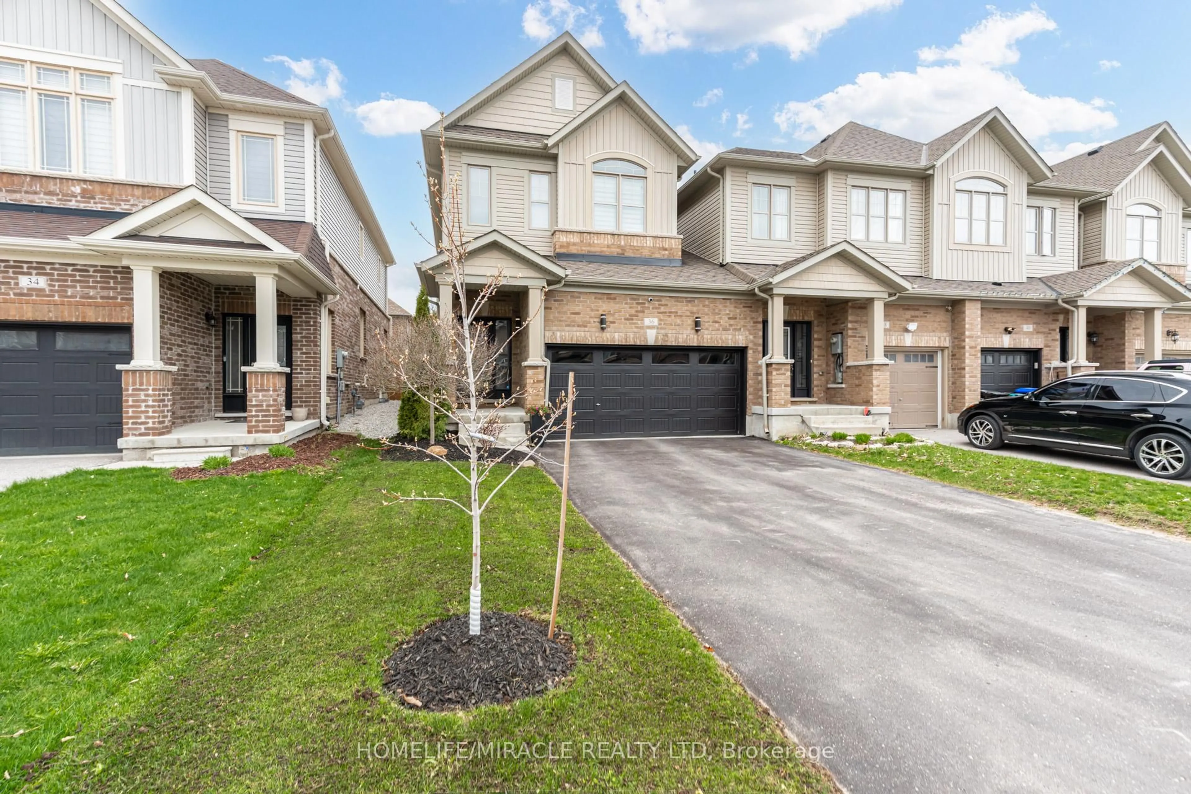 Home with brick exterior material, street for 36 Hoard Ave, New Tecumseth Ontario L9R 0M3