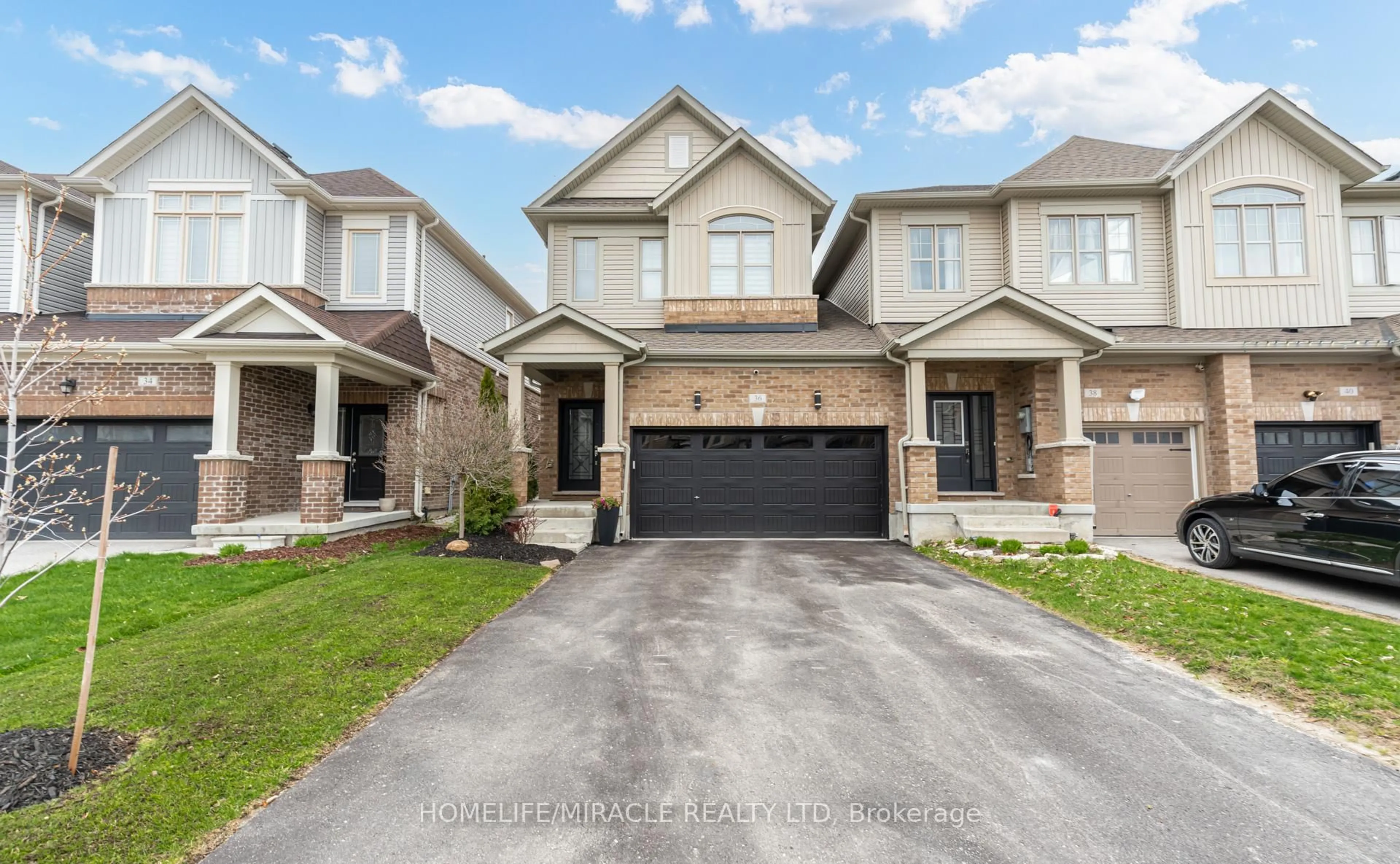Home with brick exterior material, street for 36 Hoard Ave, New Tecumseth Ontario L9R 0M3