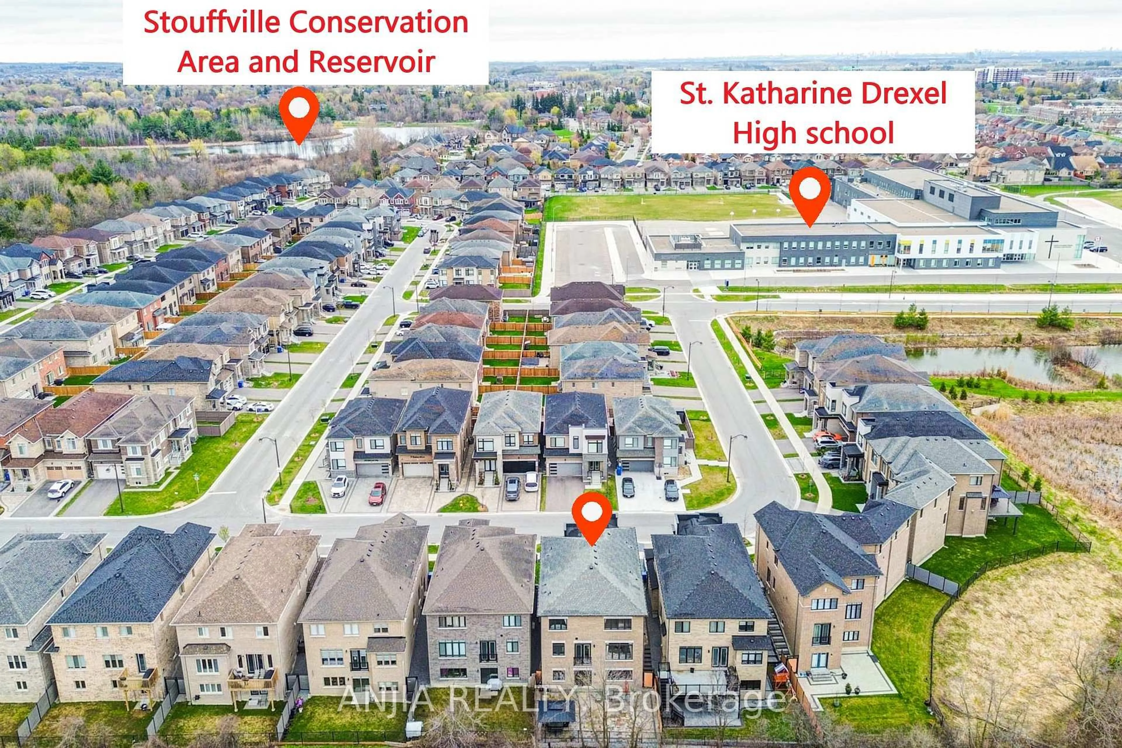 A pic from outside/outdoor area/front of a property/back of a property/a pic from drone, street for 50 CONDUCTOR Ave, Whitchurch-Stouffville Ontario L4A 4X5