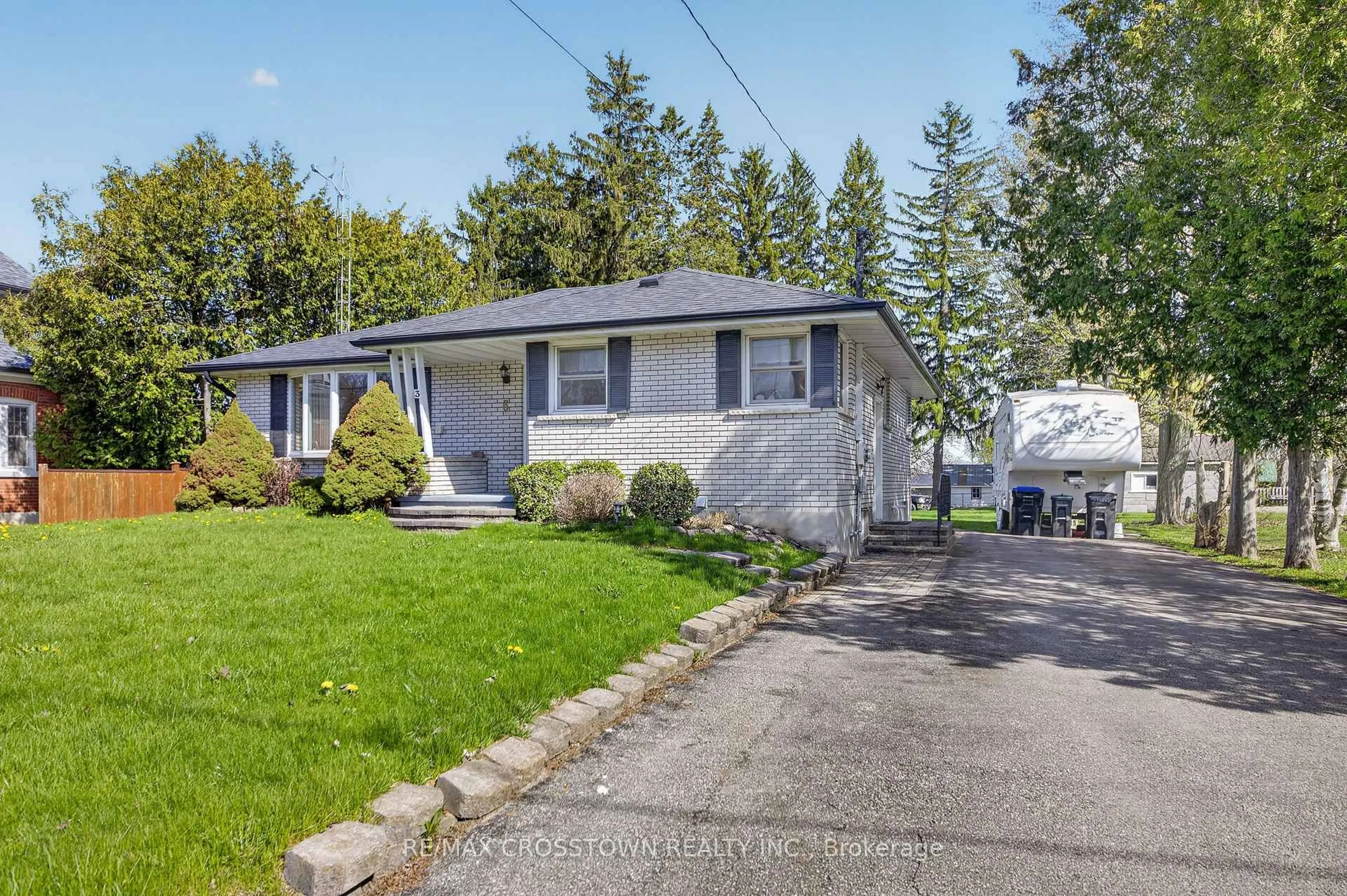 Home with vinyl exterior material, street for 3 Robert St, Essa Ontario L0L 2N0
