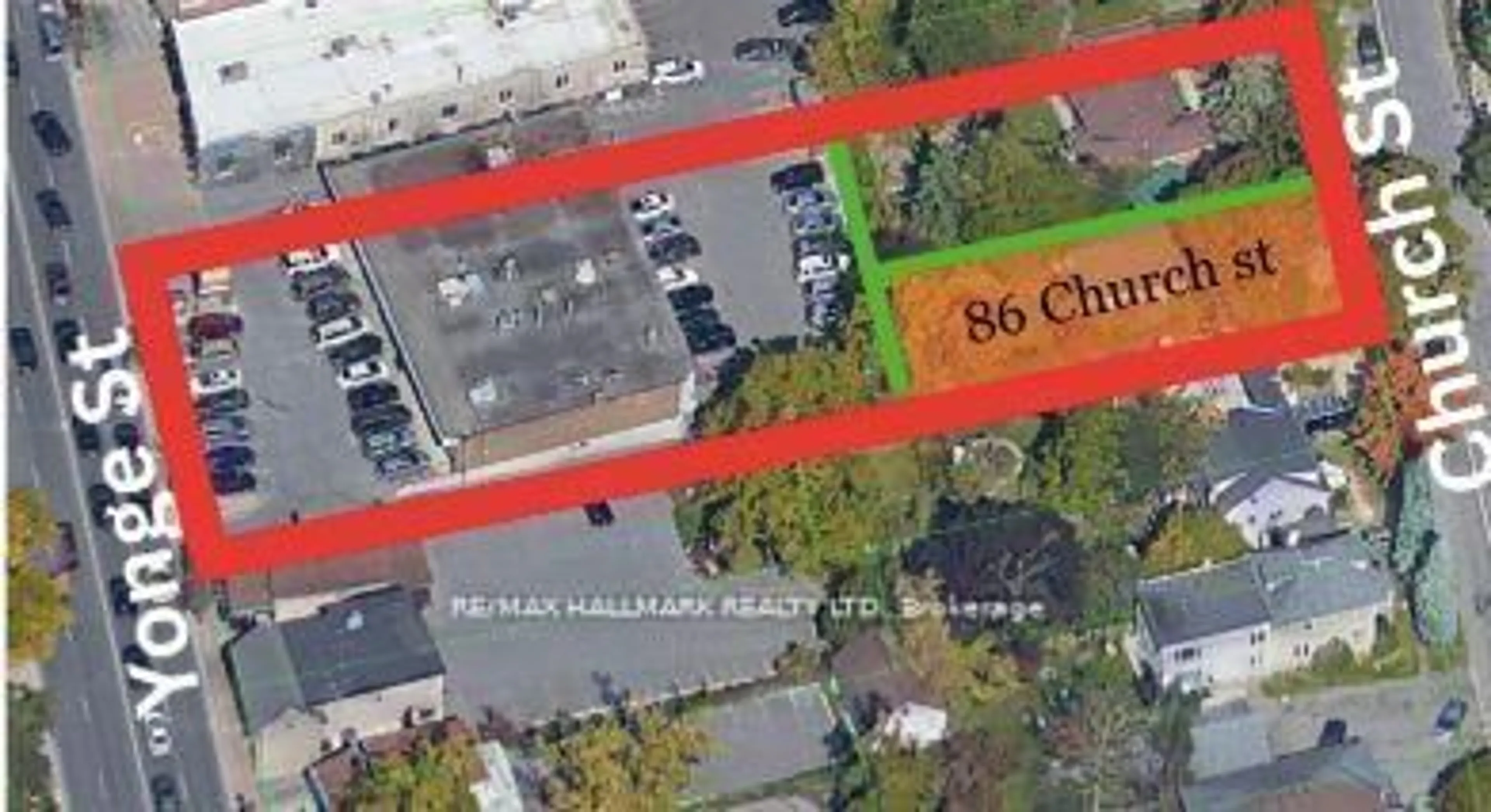 A pic from outside/outdoor area/front of a property/back of a property/a pic from drone, street for 86 Church St, Richmond Hill Ontario L4C 1W3