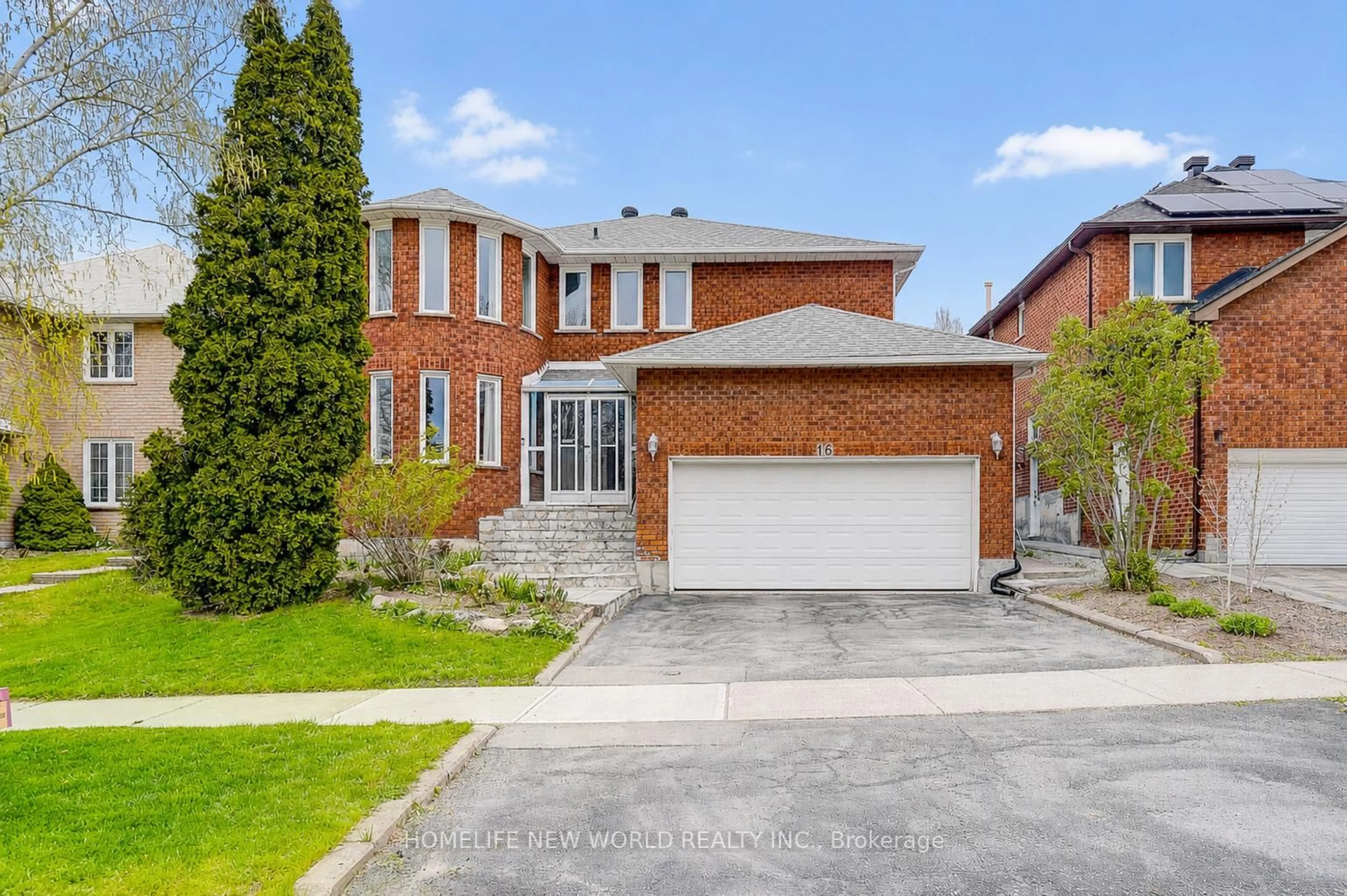 Home with brick exterior material, street for 16 Kew Gdns, Richmond Hill Ontario L4B 1R4