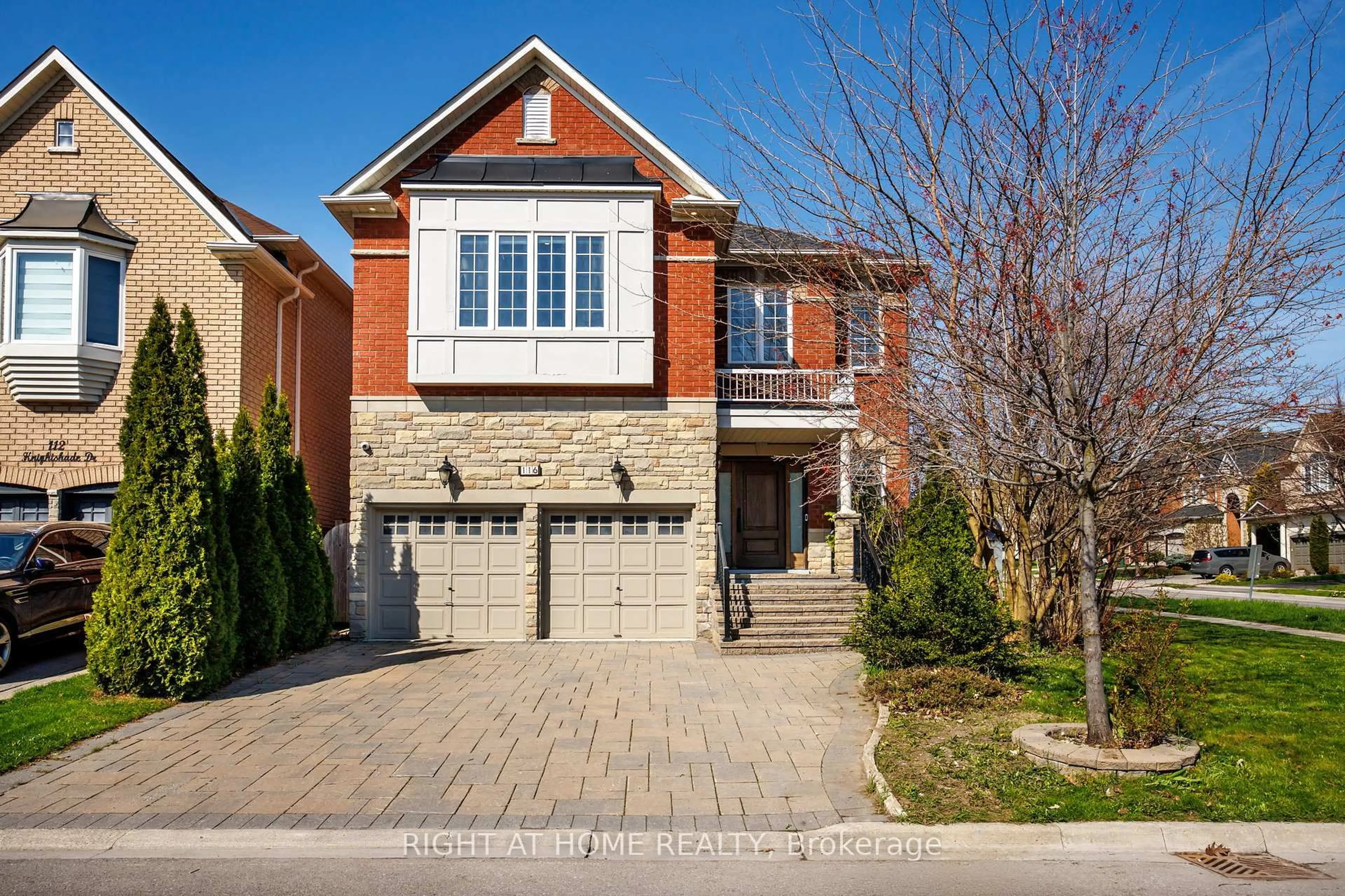 Home with brick exterior material, street for 116 Knightshade Dr, Vaughan Ontario L4J 9L1