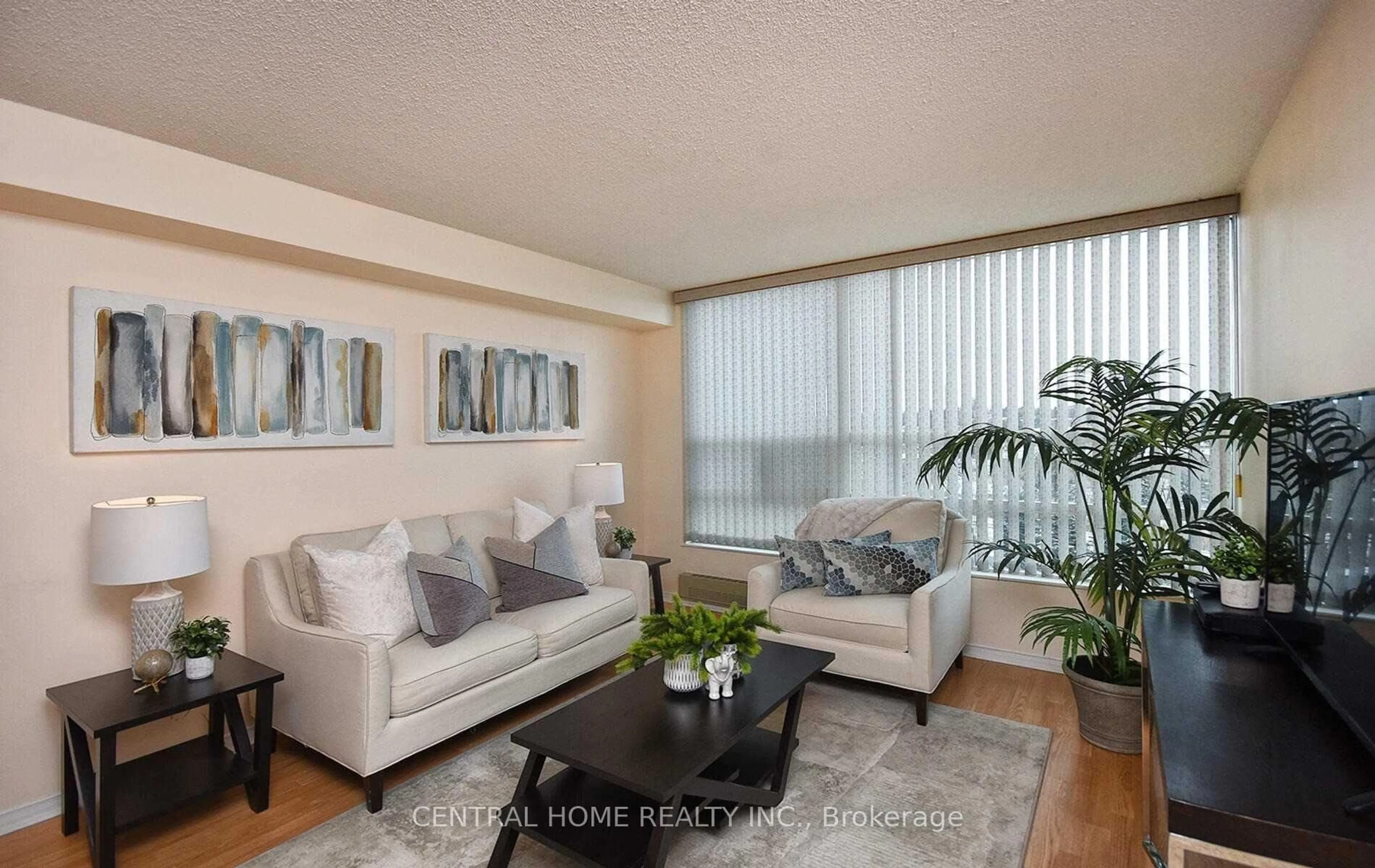 Living room with furniture, wood/laminate floor for 7825 Bayview Ave #502, Markham Ontario L3T 7N2