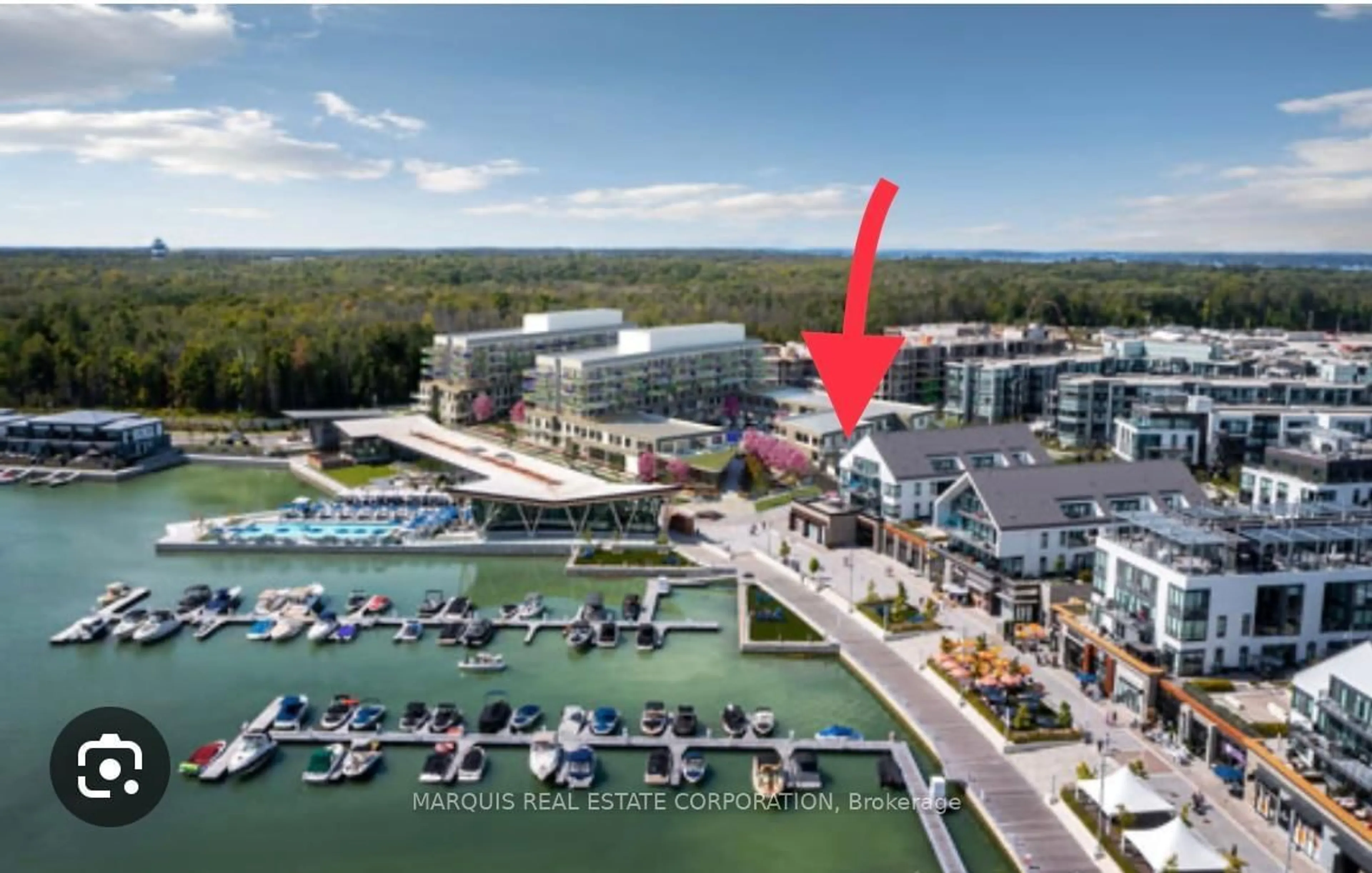 A pic from outside/outdoor area/front of a property/back of a property/a pic from drone, water/lake/river/ocean view for 331 Broward Way #144, Innisfil Ontario L9S 0M7