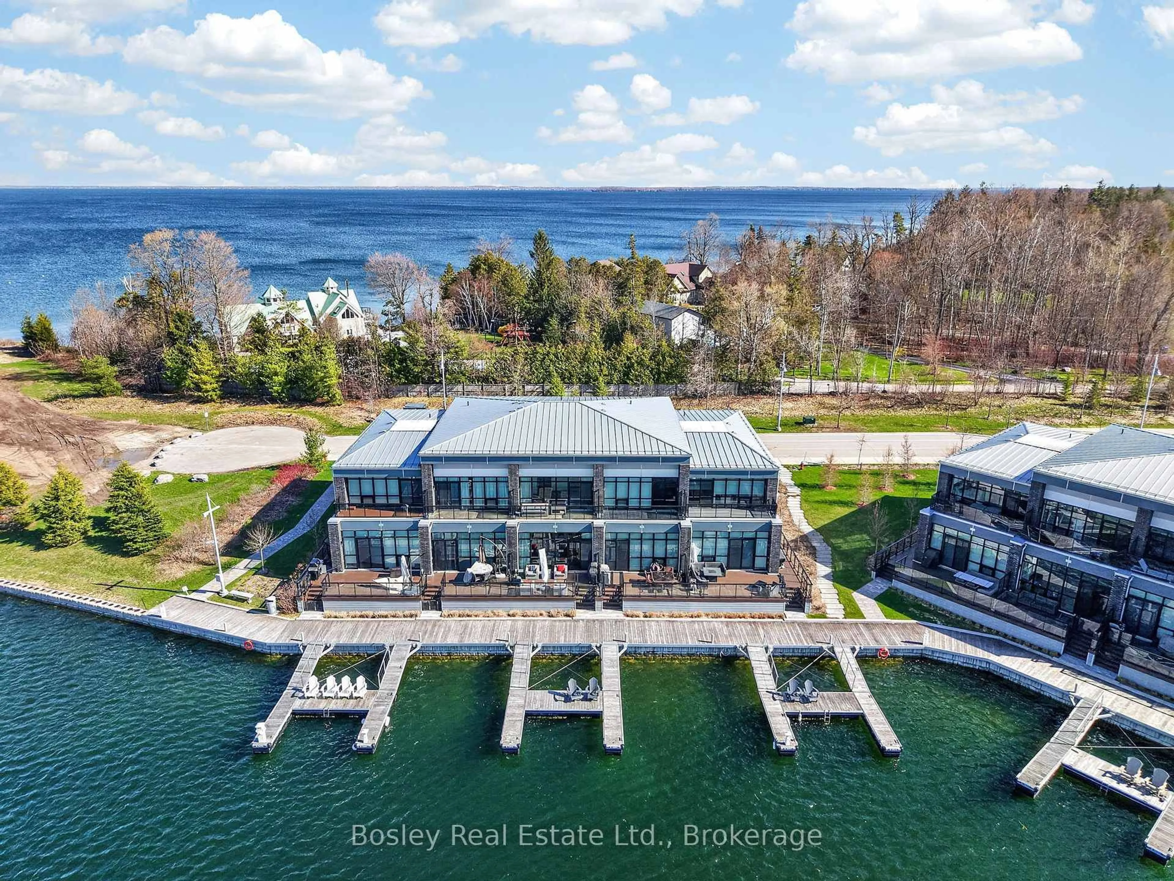 A pic from outside/outdoor area/front of a property/back of a property/a pic from drone, water/lake/river/ocean view for 3493 Riva Ave, Innisfil Ontario L9S 0L5