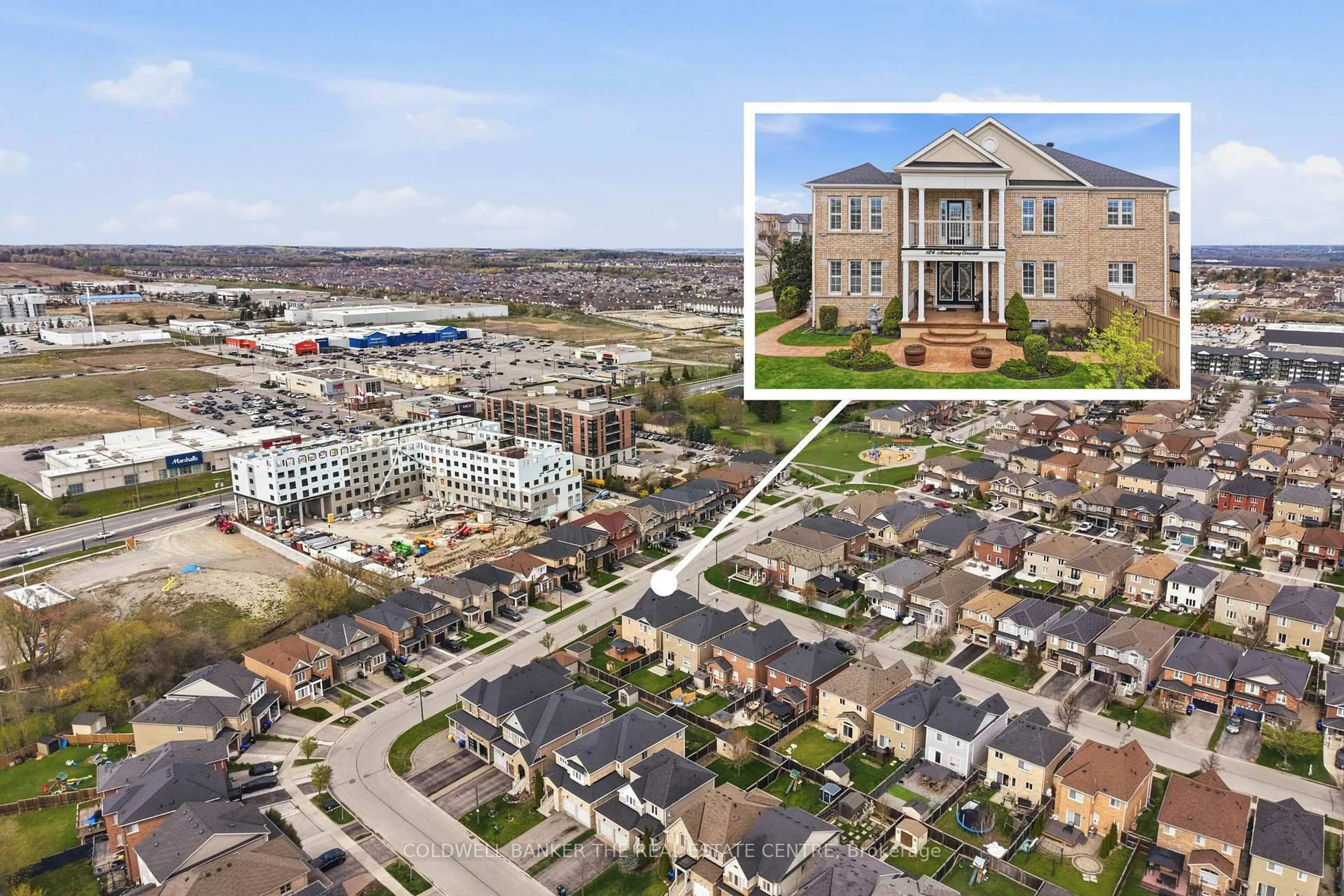 A pic from outside/outdoor area/front of a property/back of a property/a pic from drone, unknown for 124 Armstrong Cres, Bradford West Gwillimbury Ontario L3Z 0L3