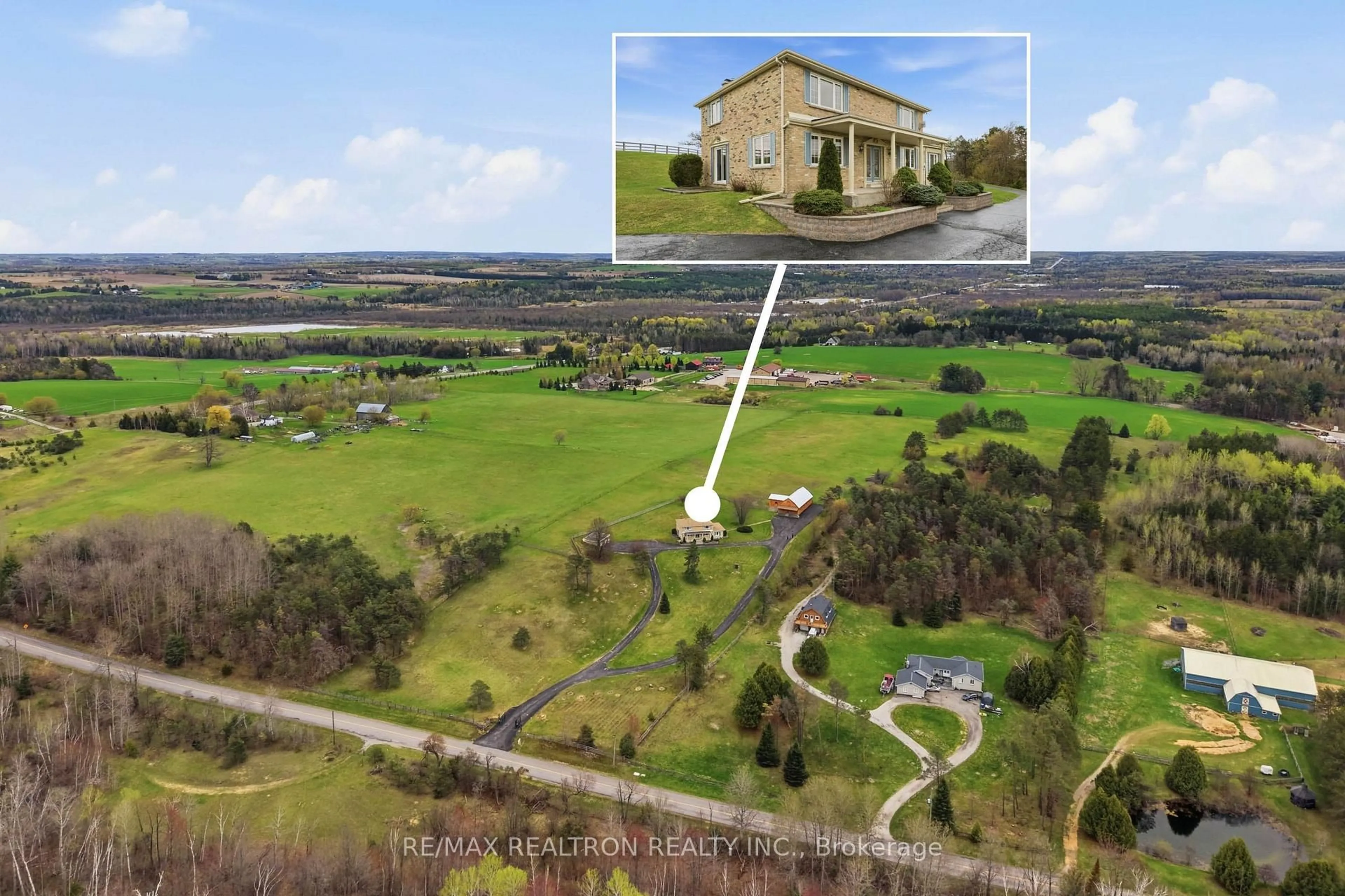 A pic from outside/outdoor area/front of a property/back of a property/a pic from drone, building for 5081 Holborn Rd, East Gwillimbury Ontario L0G 1M0