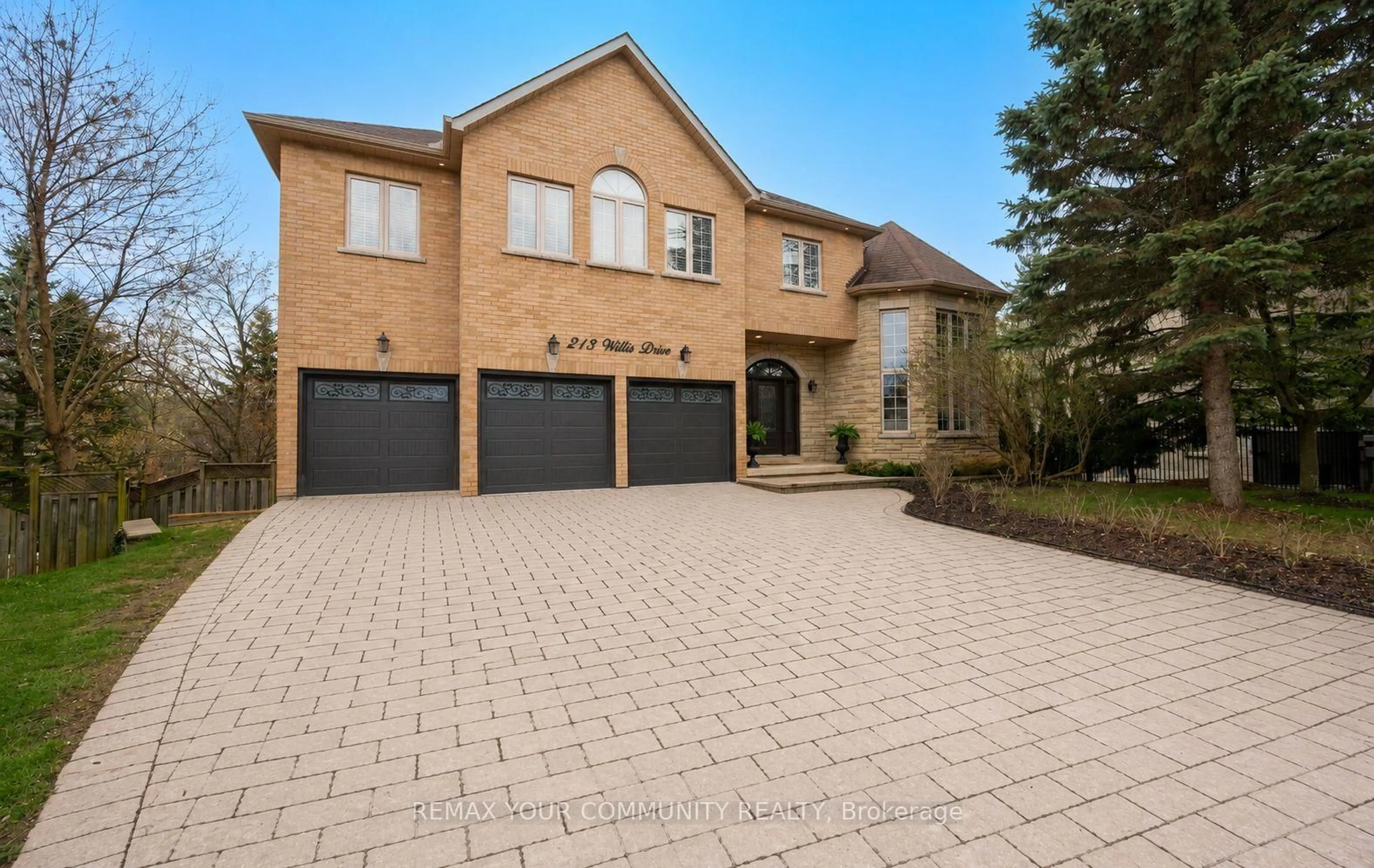 Home with brick exterior material, street for 213 Willis Dr, Aurora Ontario L4G 7M2