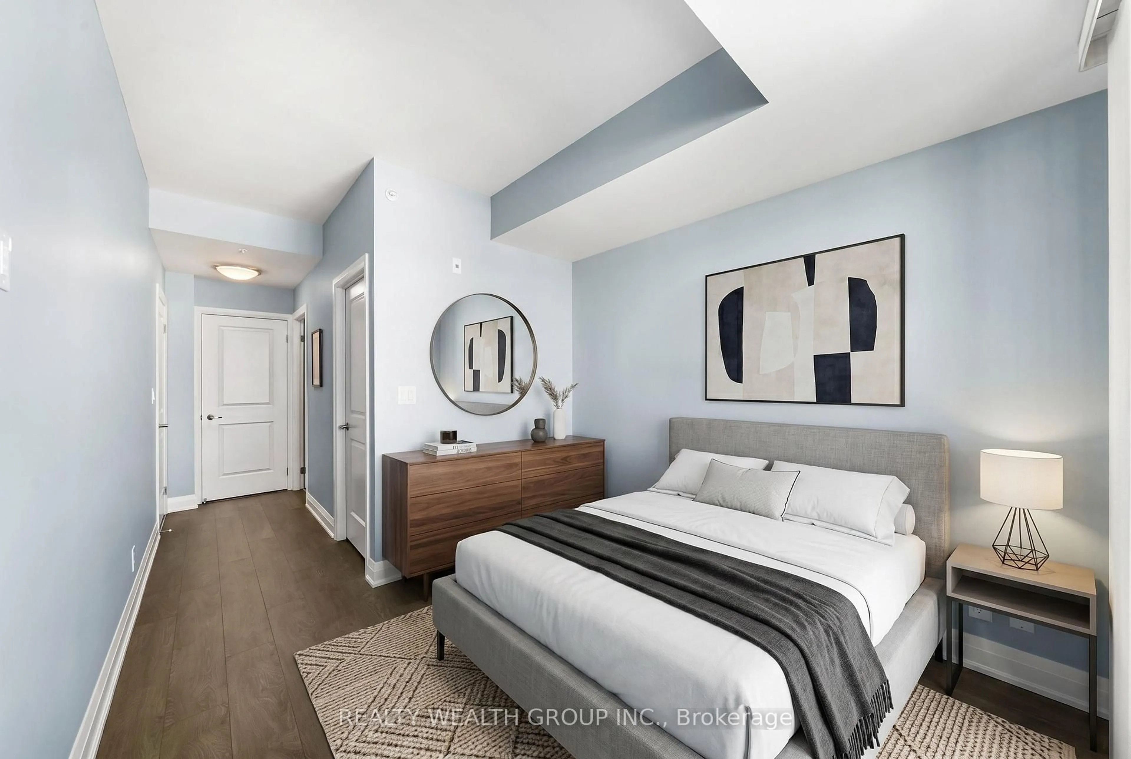 Bedroom with bed, unknown for 12 Woodstream Blvd #520, Vaughan Ontario L4L 8C3