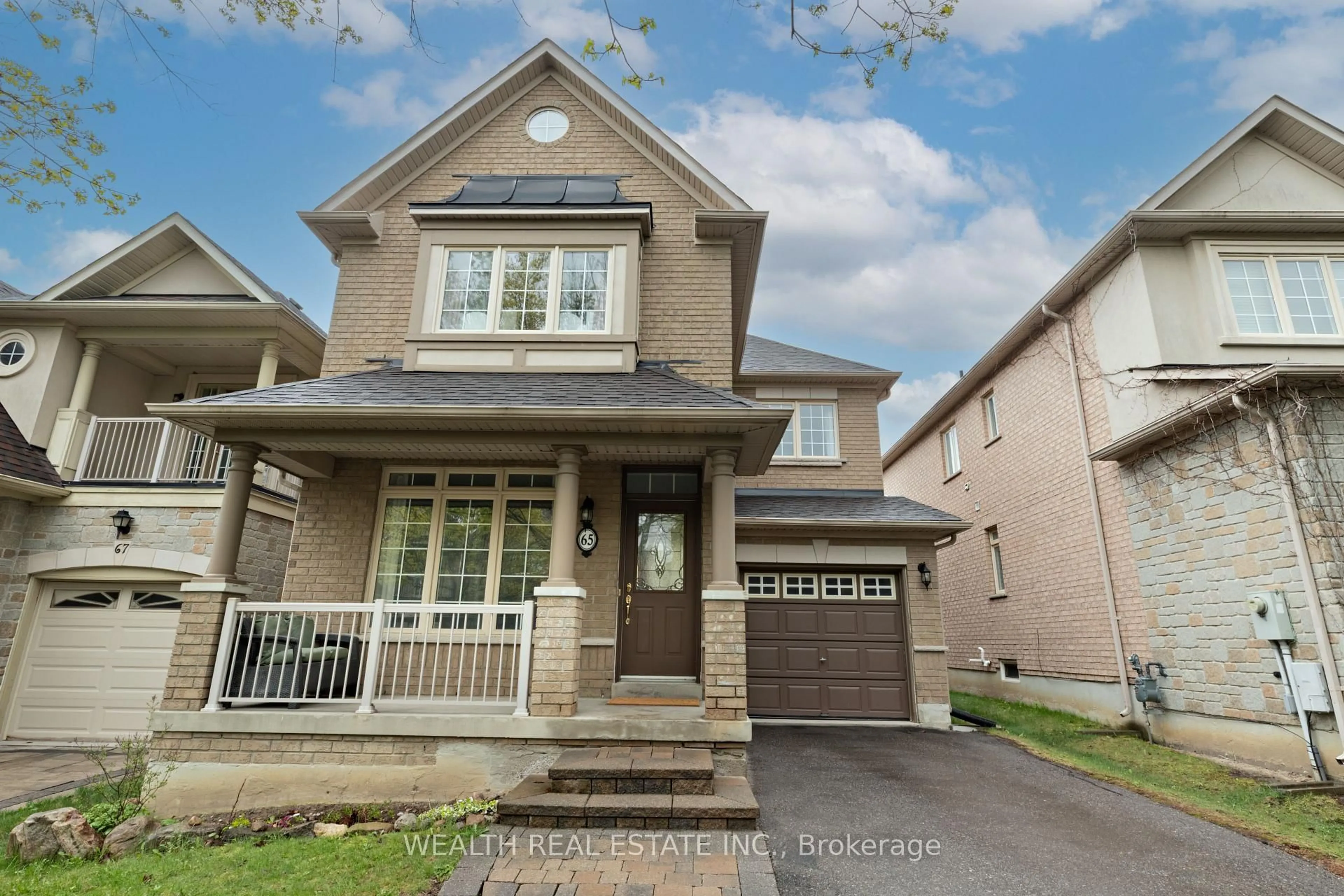 Home with brick exterior material, street for 65 Burgundy Tr, Vaughan Ontario L4J 8V9