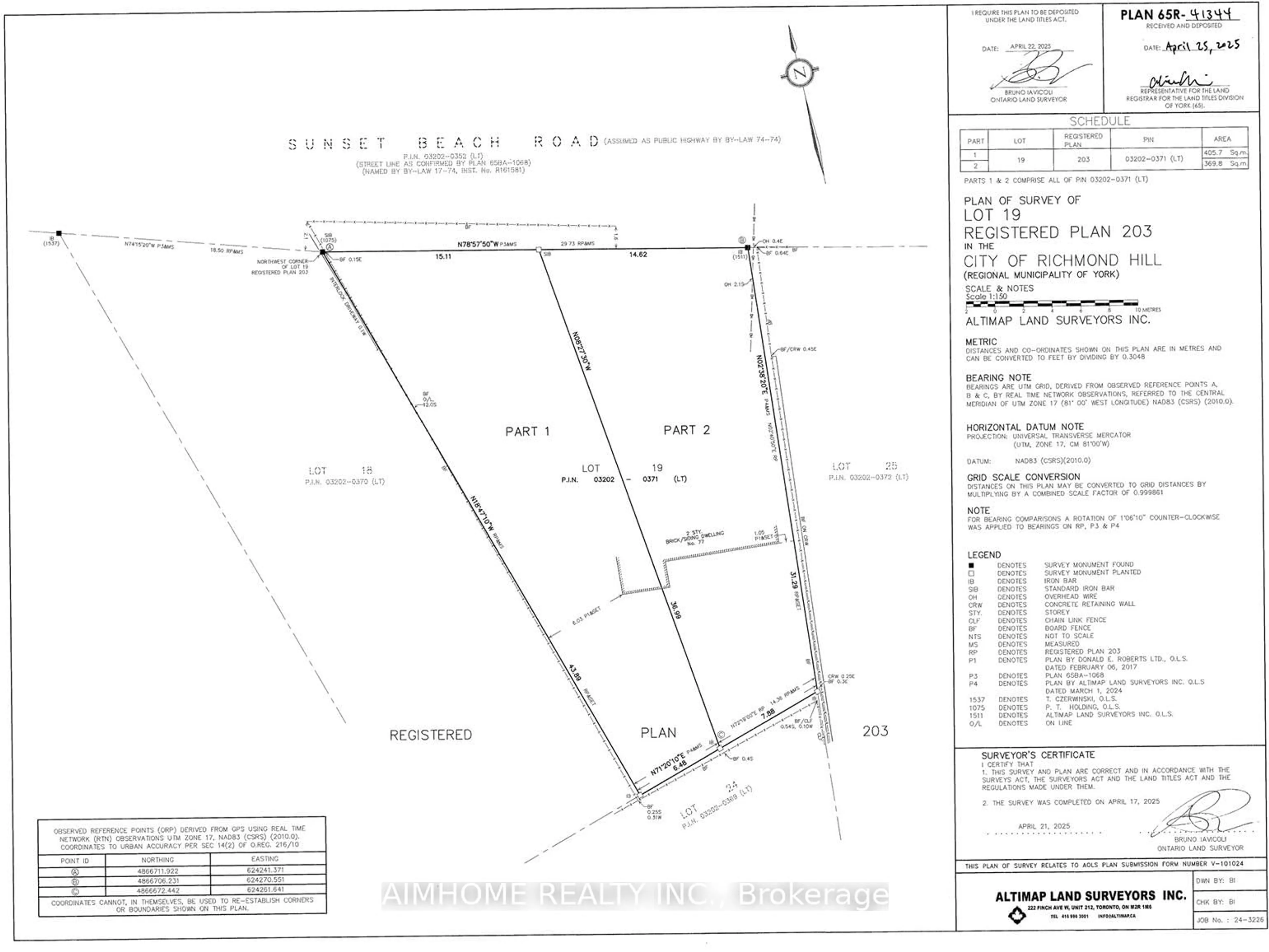 Floor plan for 77 Sunset Beach Rd, Richmond Hill Ontario L4E 3G7