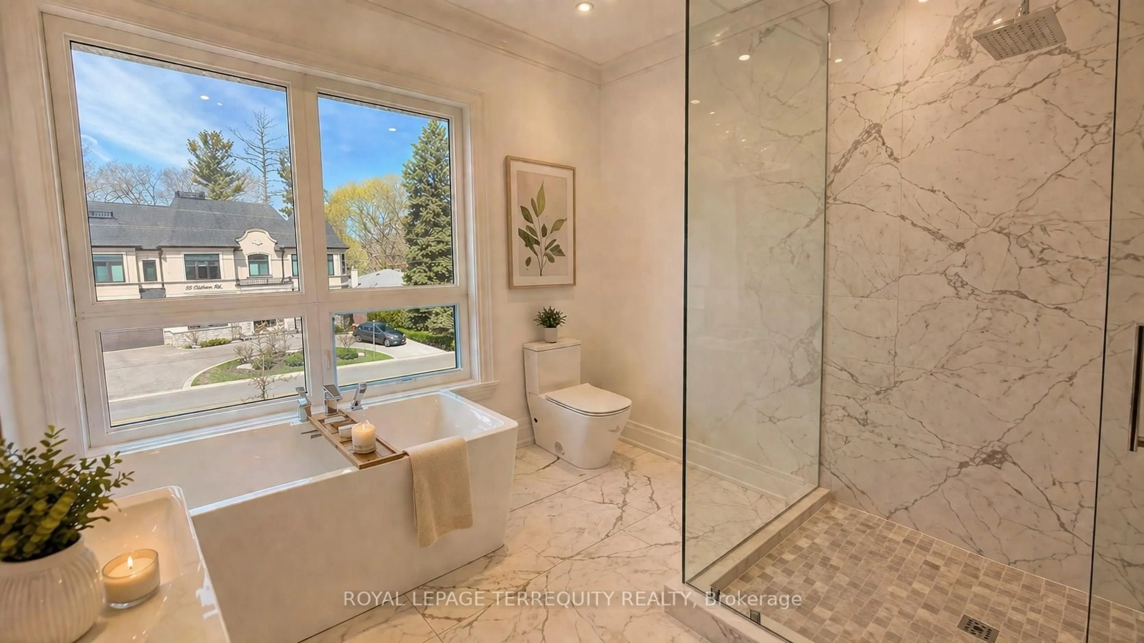 Contemporary bathroom, ceramic/tile floor for 45 Seaton Dr, Aurora Ontario L4G 2K2